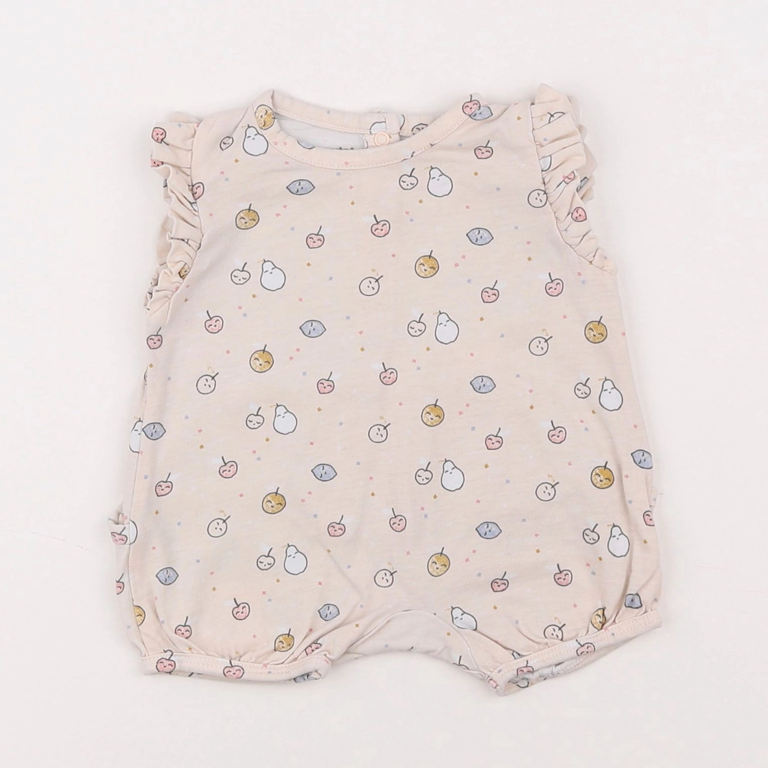 Vertbaudet - pyjama coton beige - 1 mois
