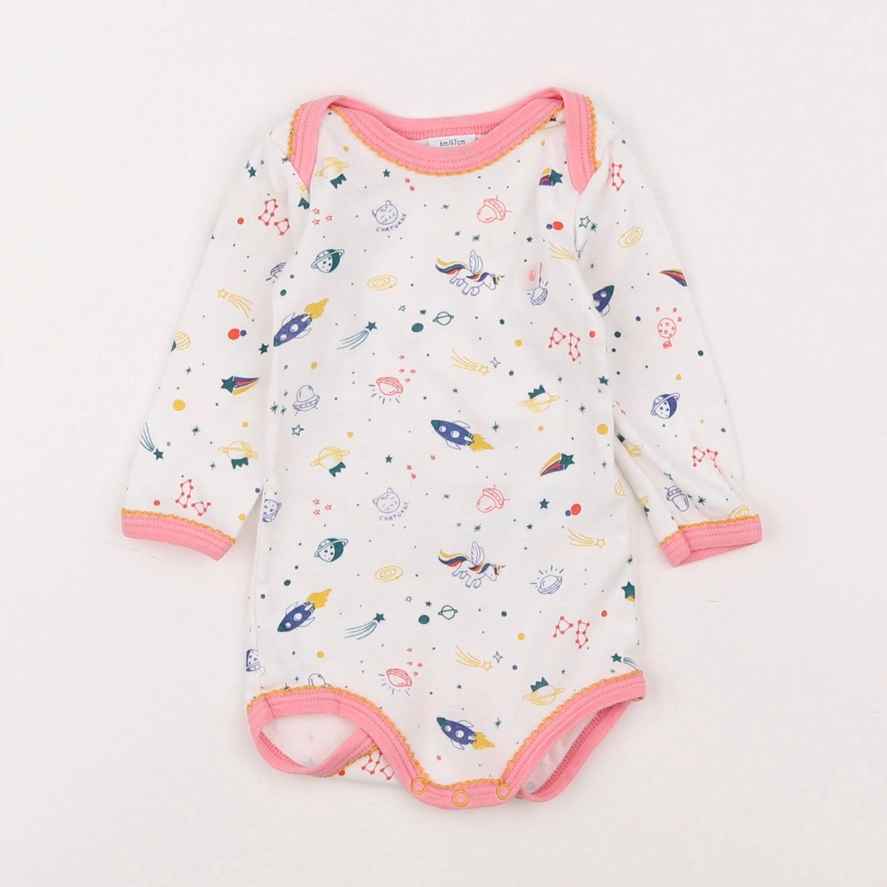 Petit Bateau - body multicolore - 6 mois