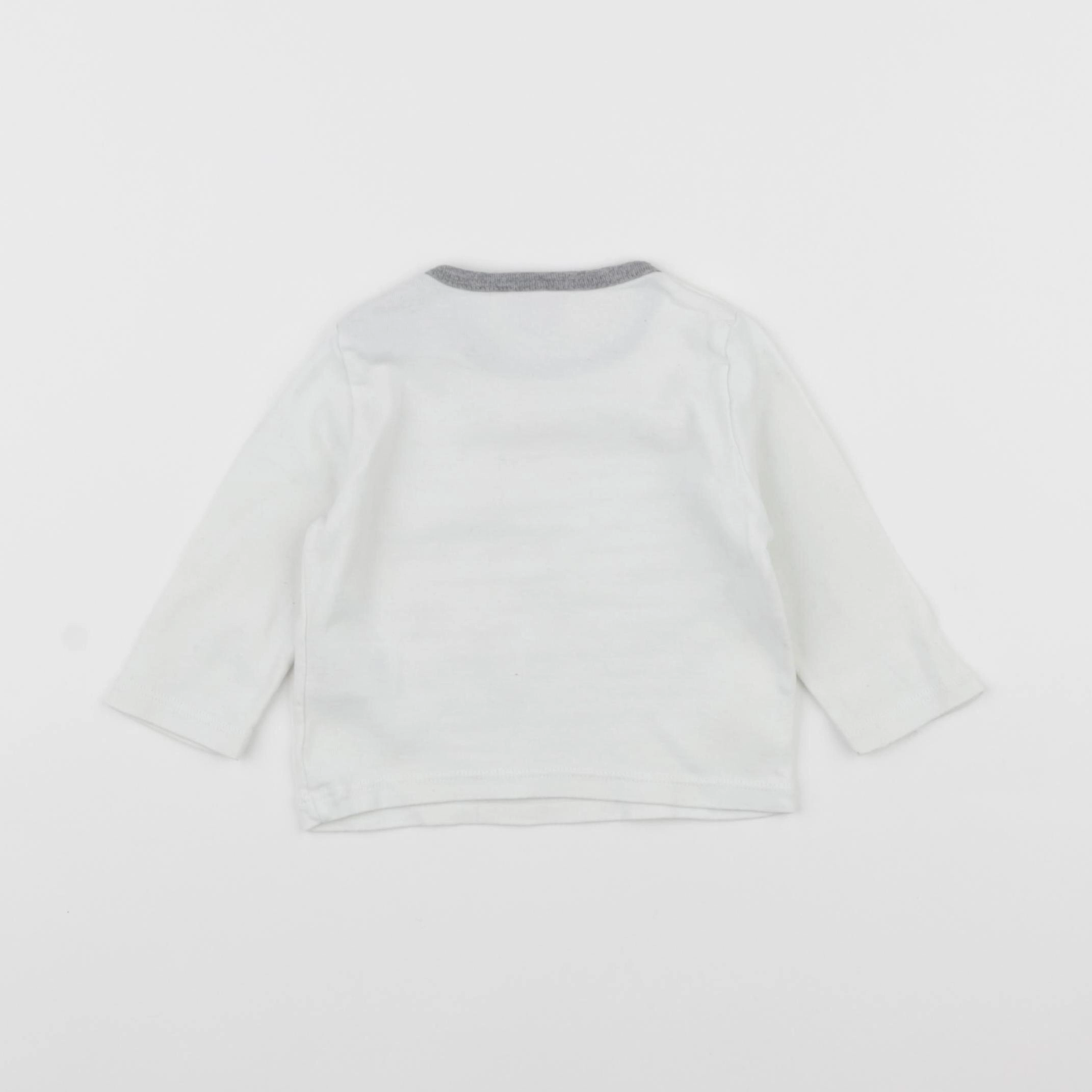Petit Bateau - tee-shirt bleu - 6 mois