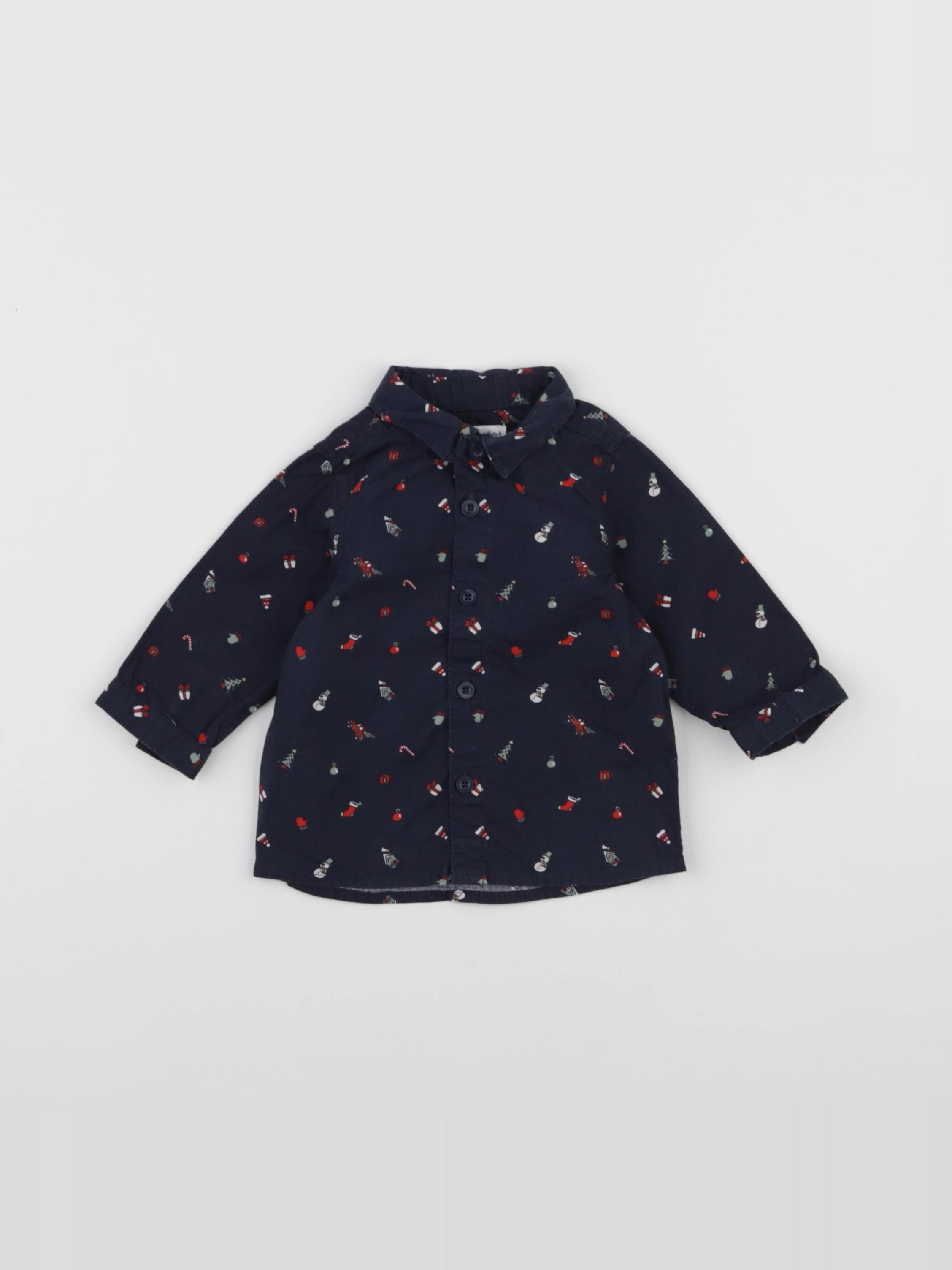 Vertbaudet - chemise bleu - 3 mois