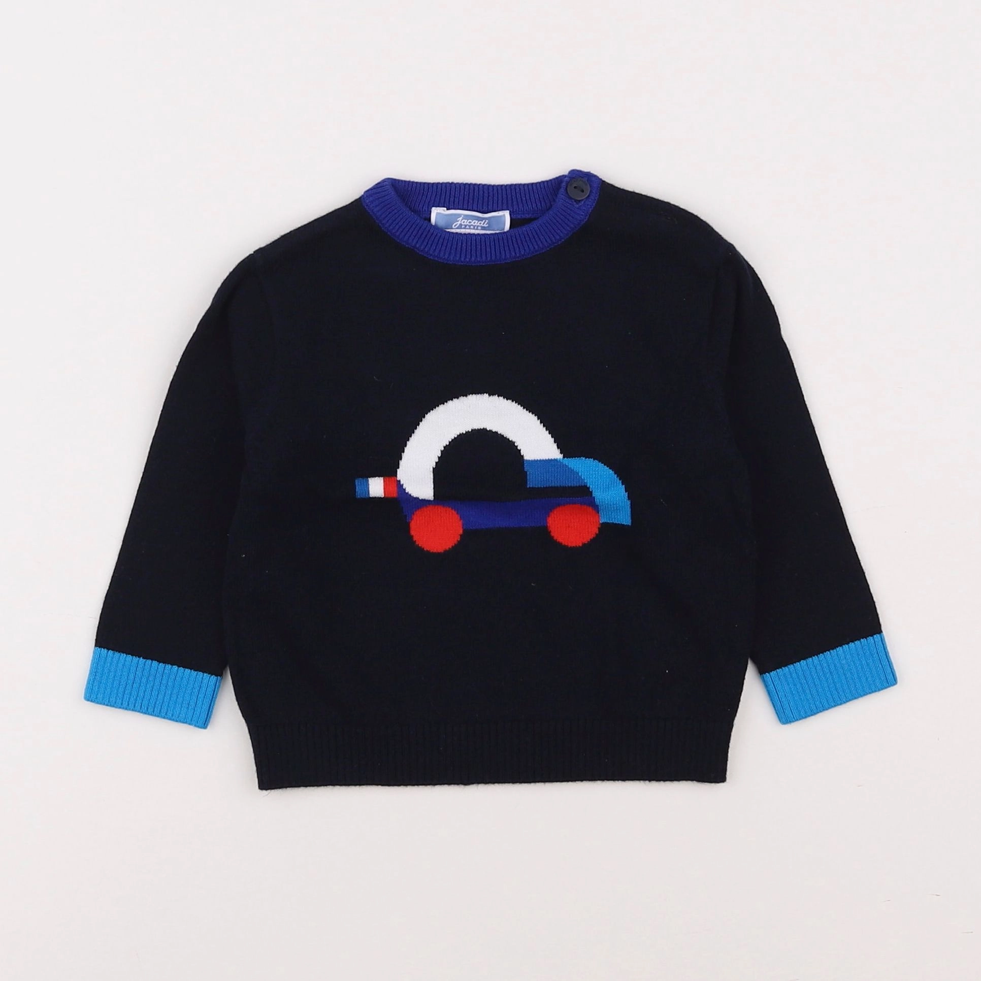 Jacadi - pull bleu - 12 mois