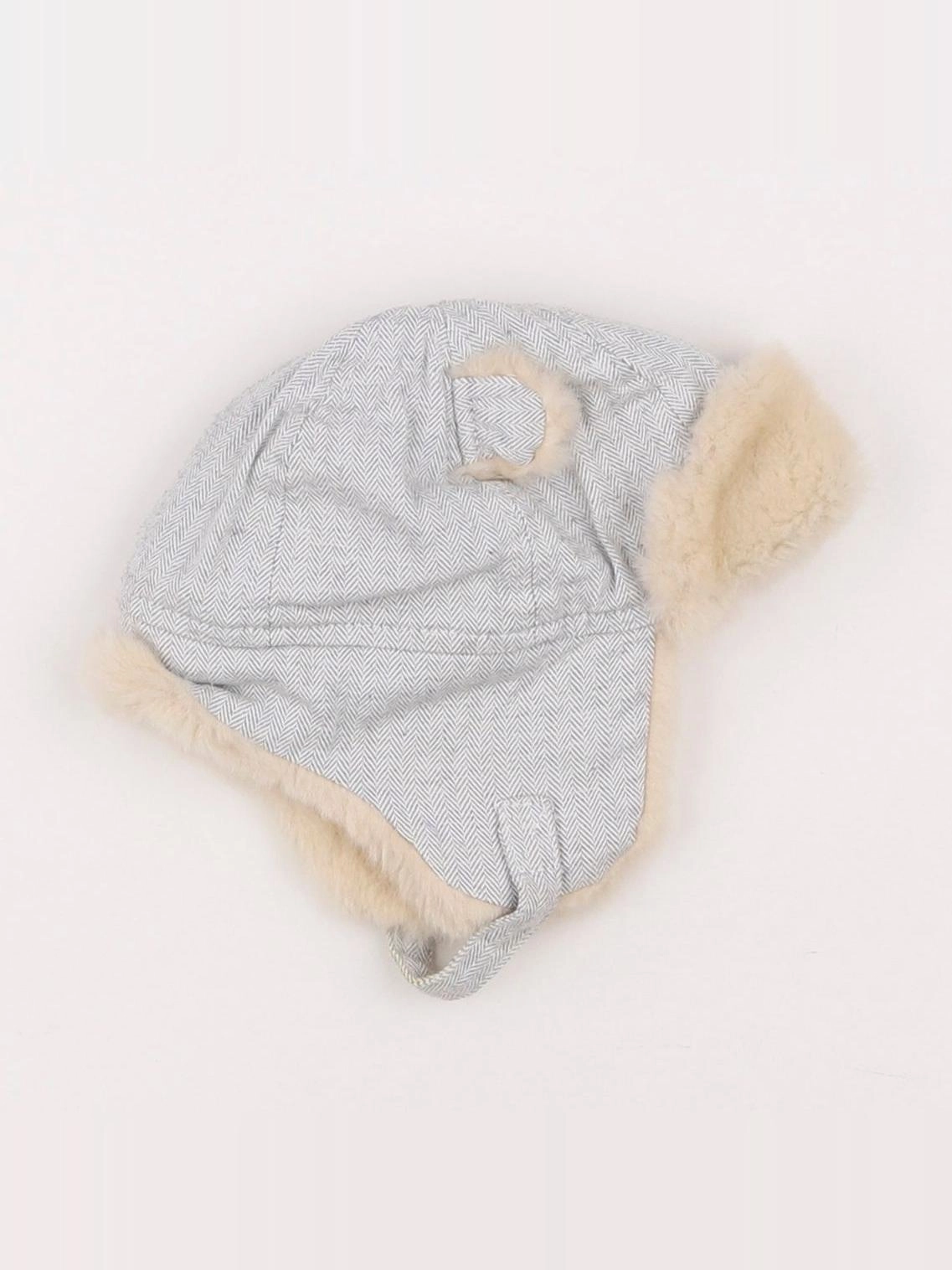 H&M - chapeau gris - 6/9 mois