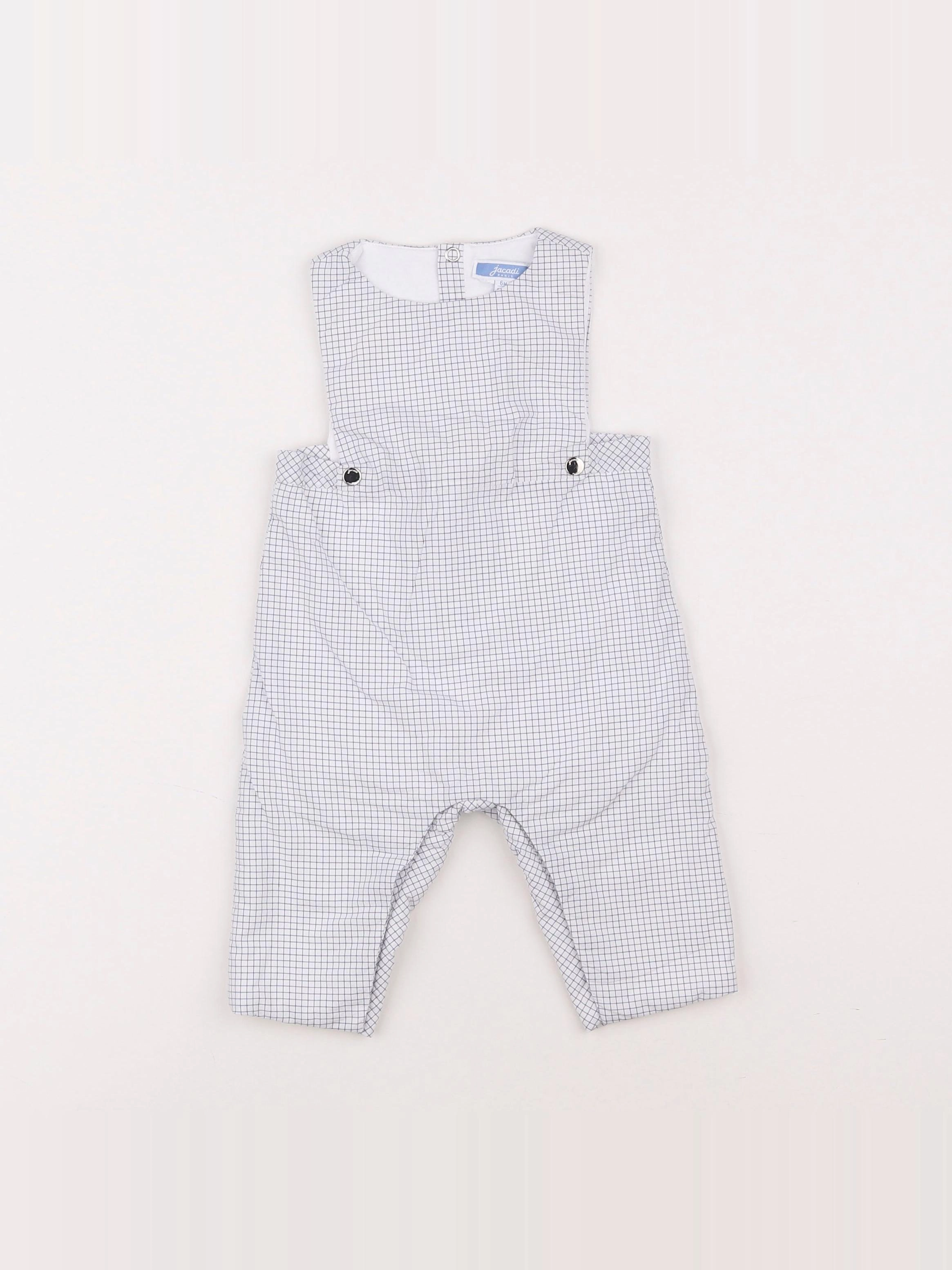 Jacadi - combinaison blanc, bleu - 6 mois