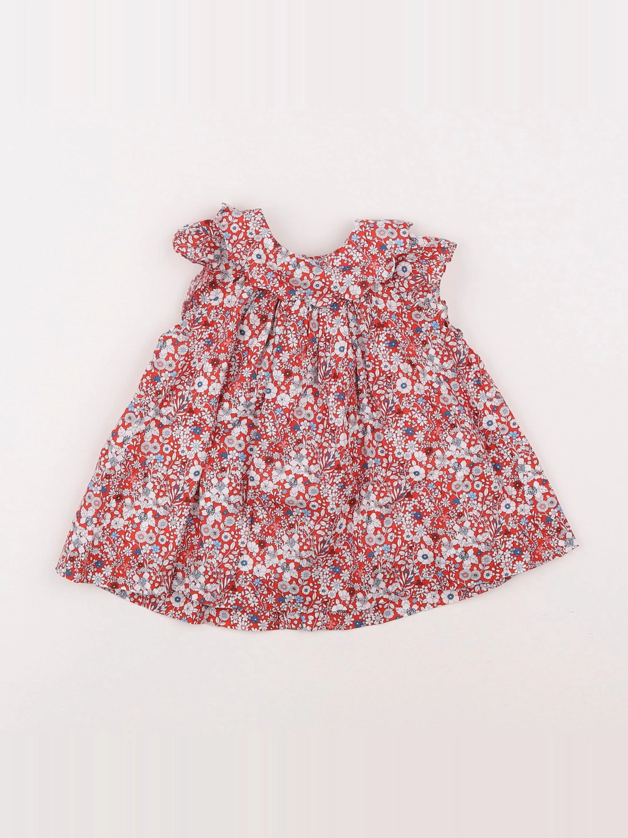 Jacadi - robe liberty rouge - 6 mois