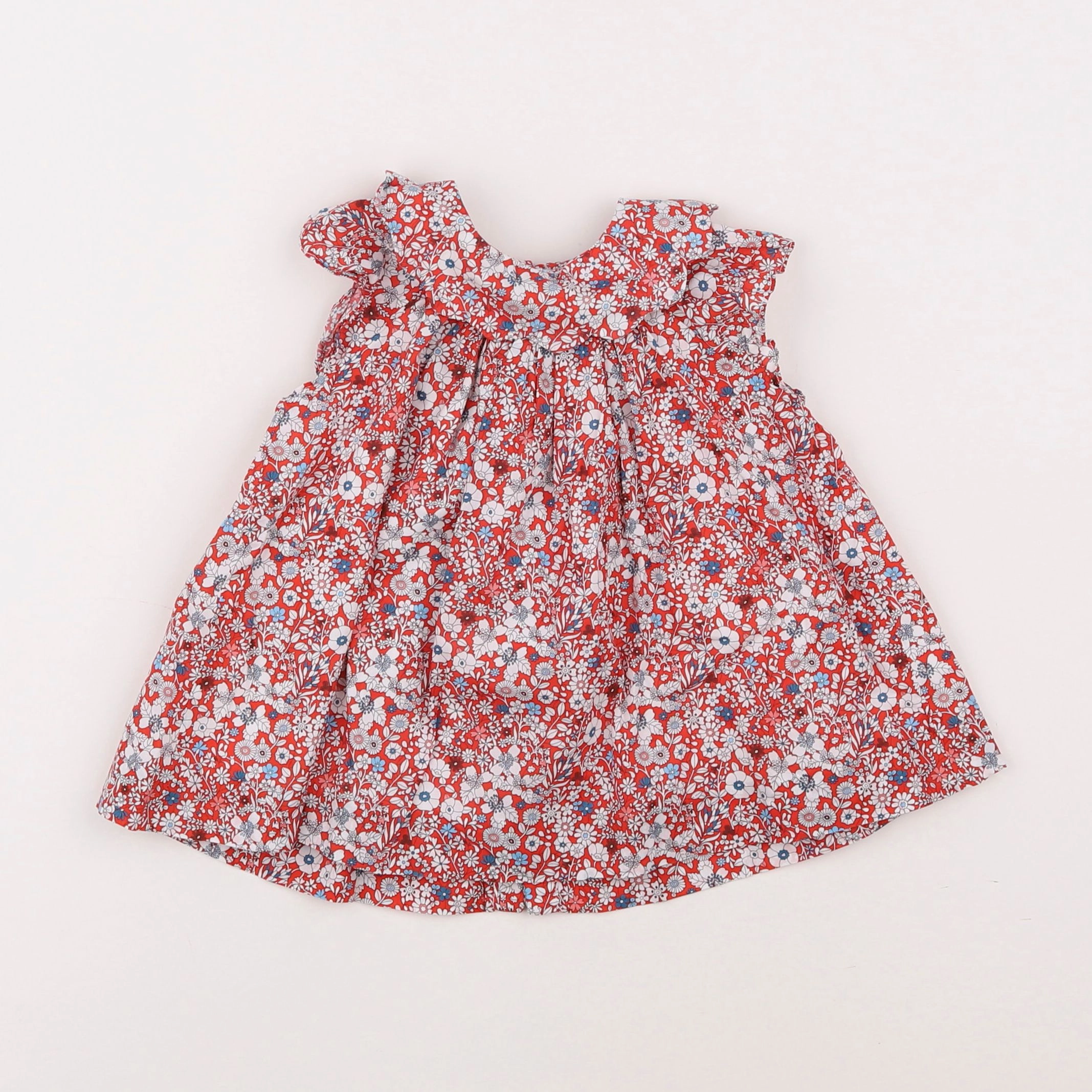 Jacadi - robe liberty rouge - 6 mois