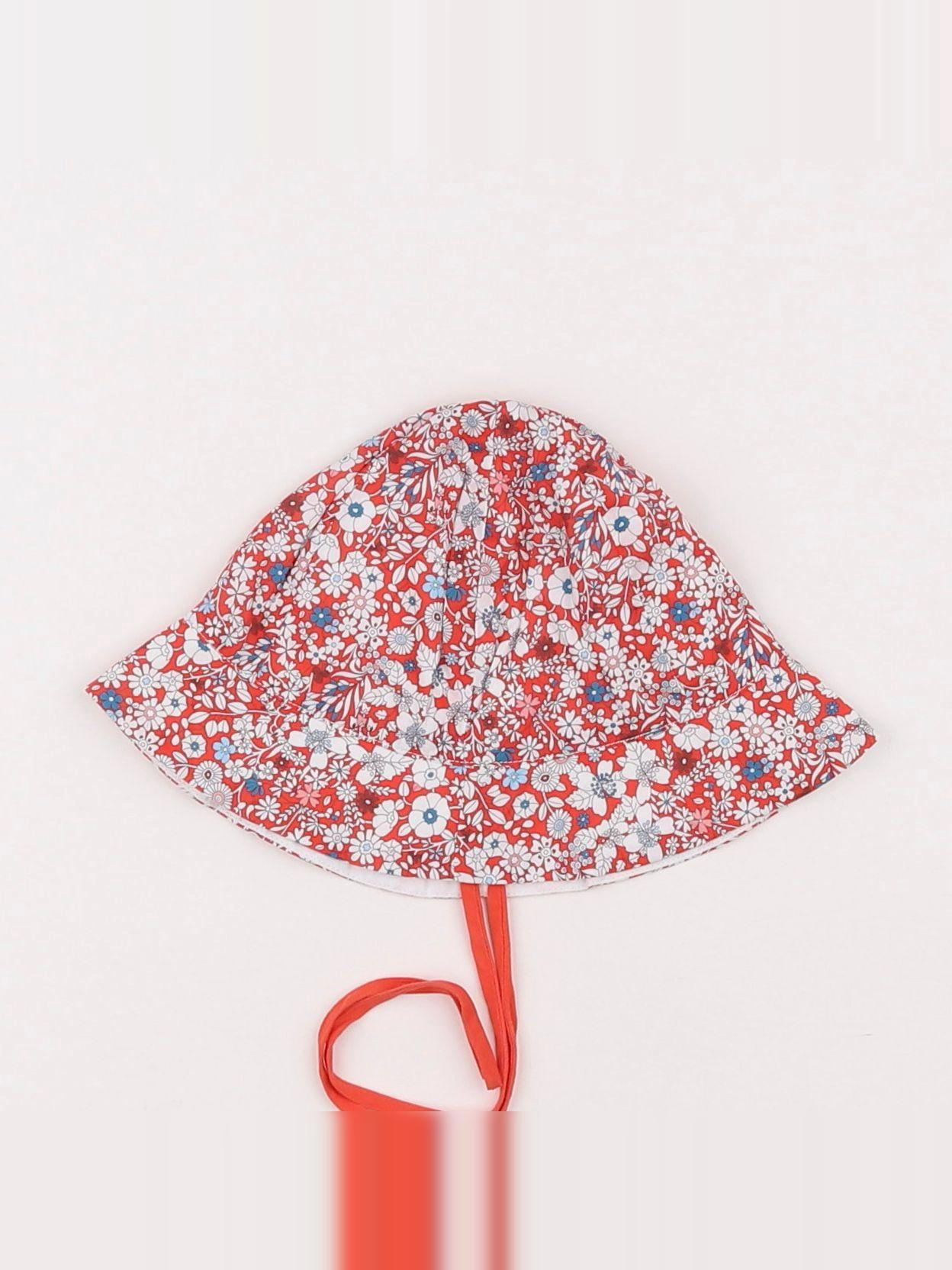 Jacadi - chapeau liberty blanc, rouge - 6 mois