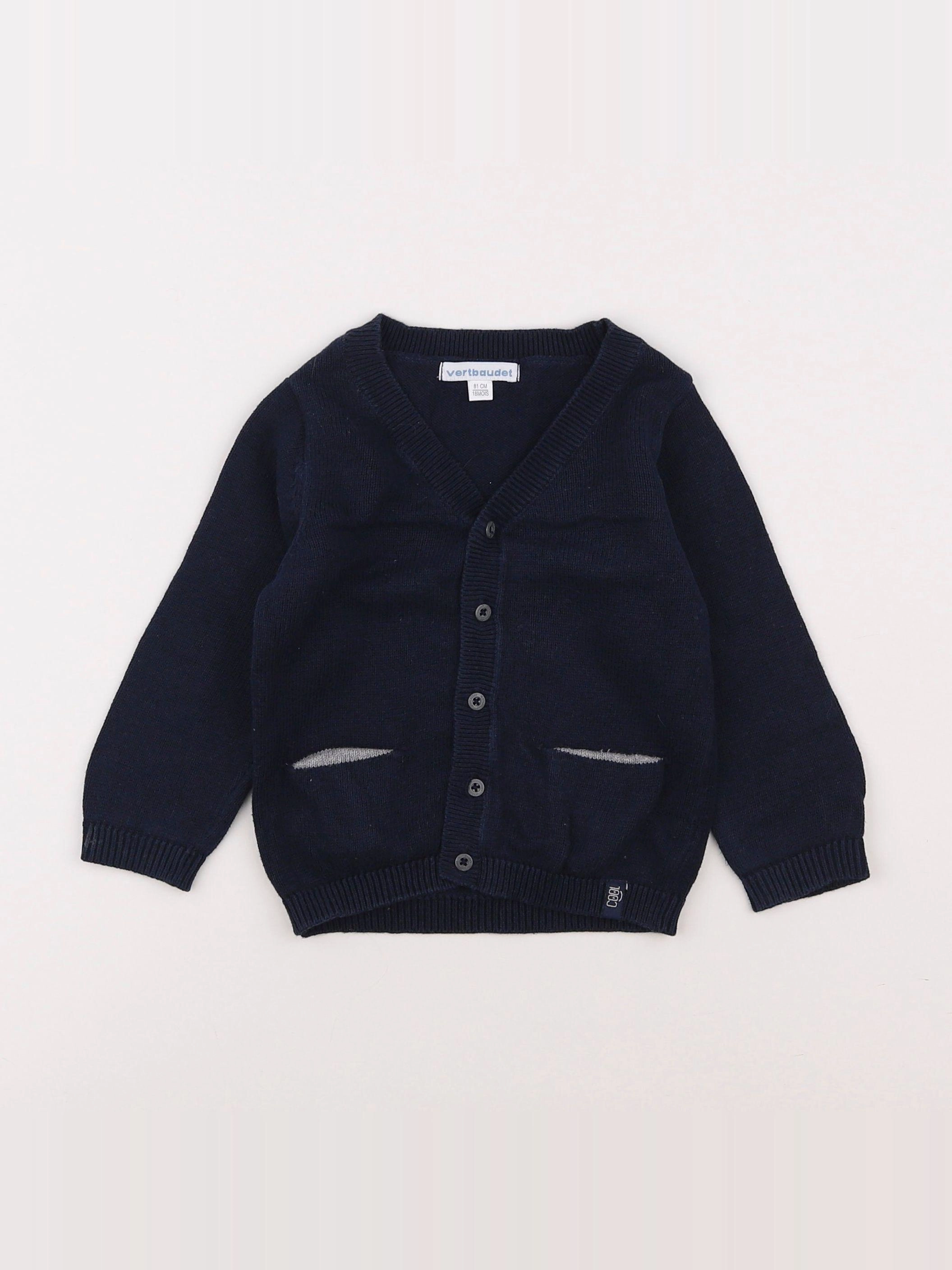 Vertbaudet - gilet bleu - 18 mois
