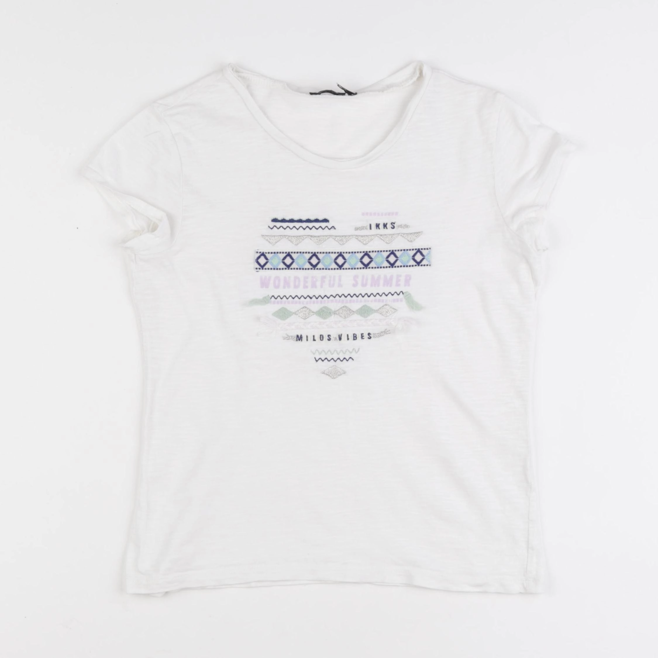 IKKS - tee-shirt blanc - 10 ans
