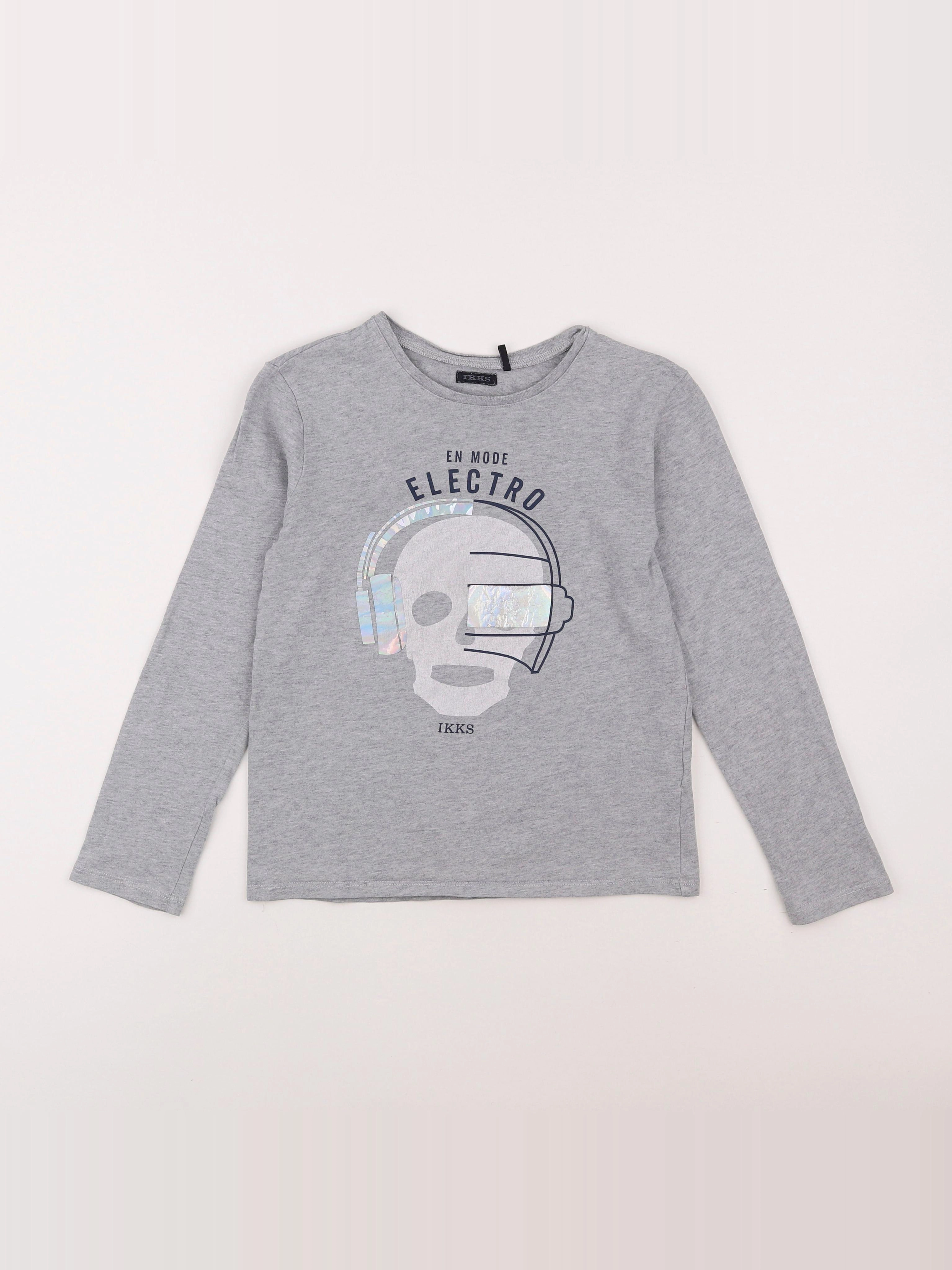 IKKS - tee-shirt gris - 8 ans