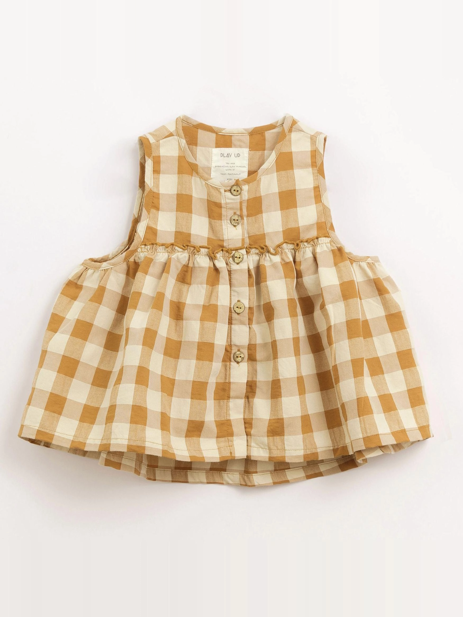 Play Up - Blouse vichy orange - 12 ans