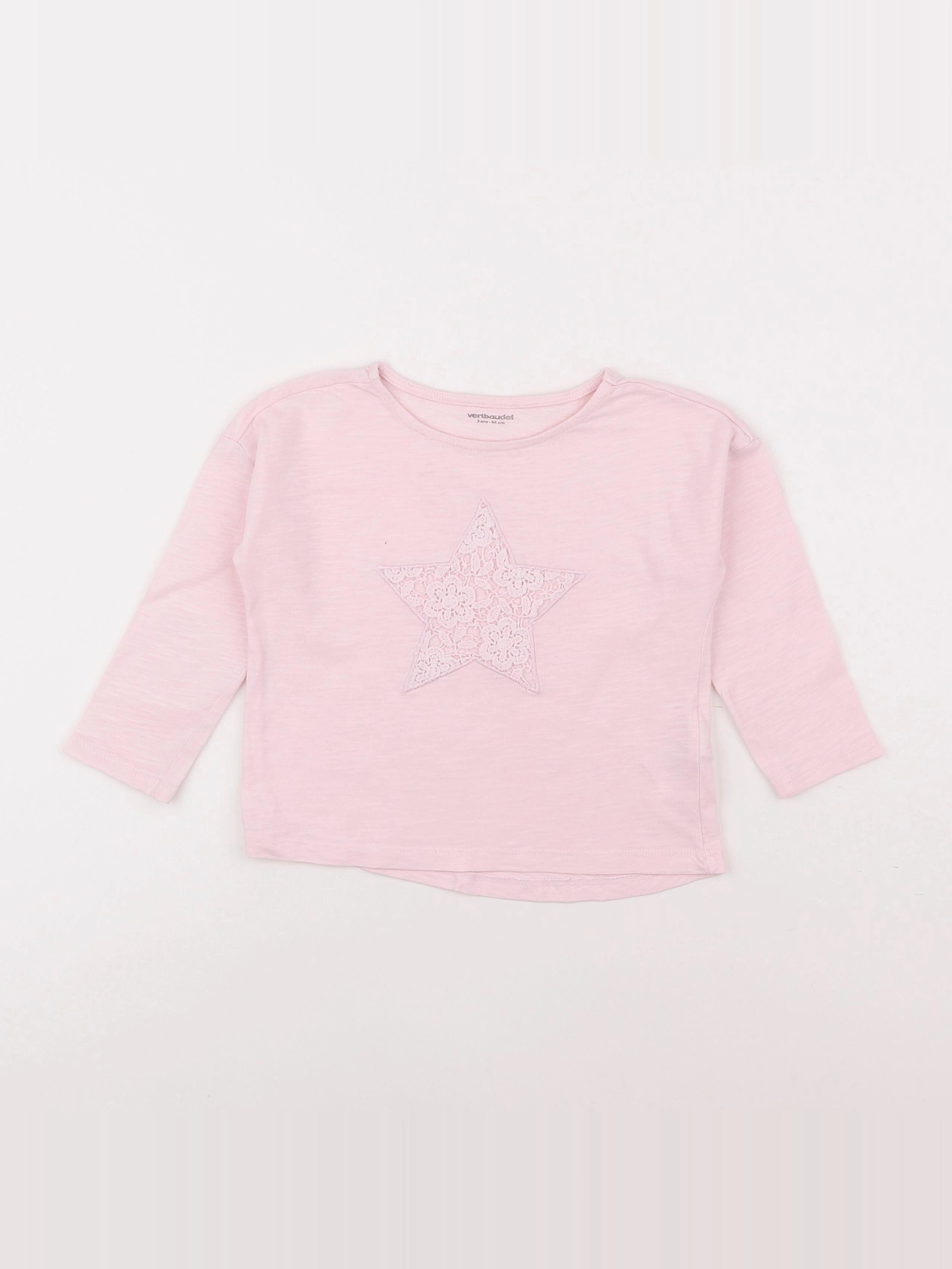 Vertbaudet - tee-shirt rose - 3 ans