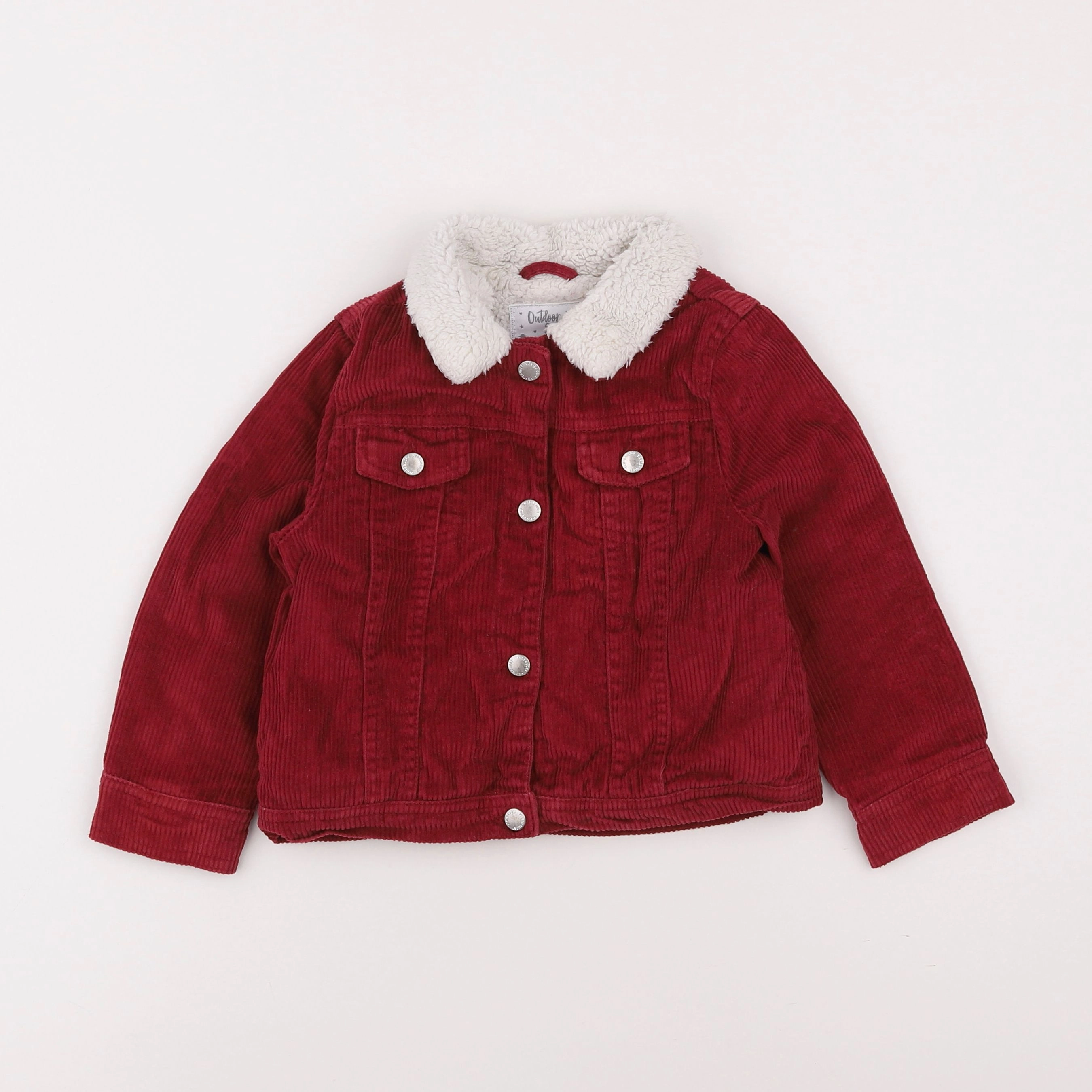 Vertbaudet - veste doublé rouge - 5 ans