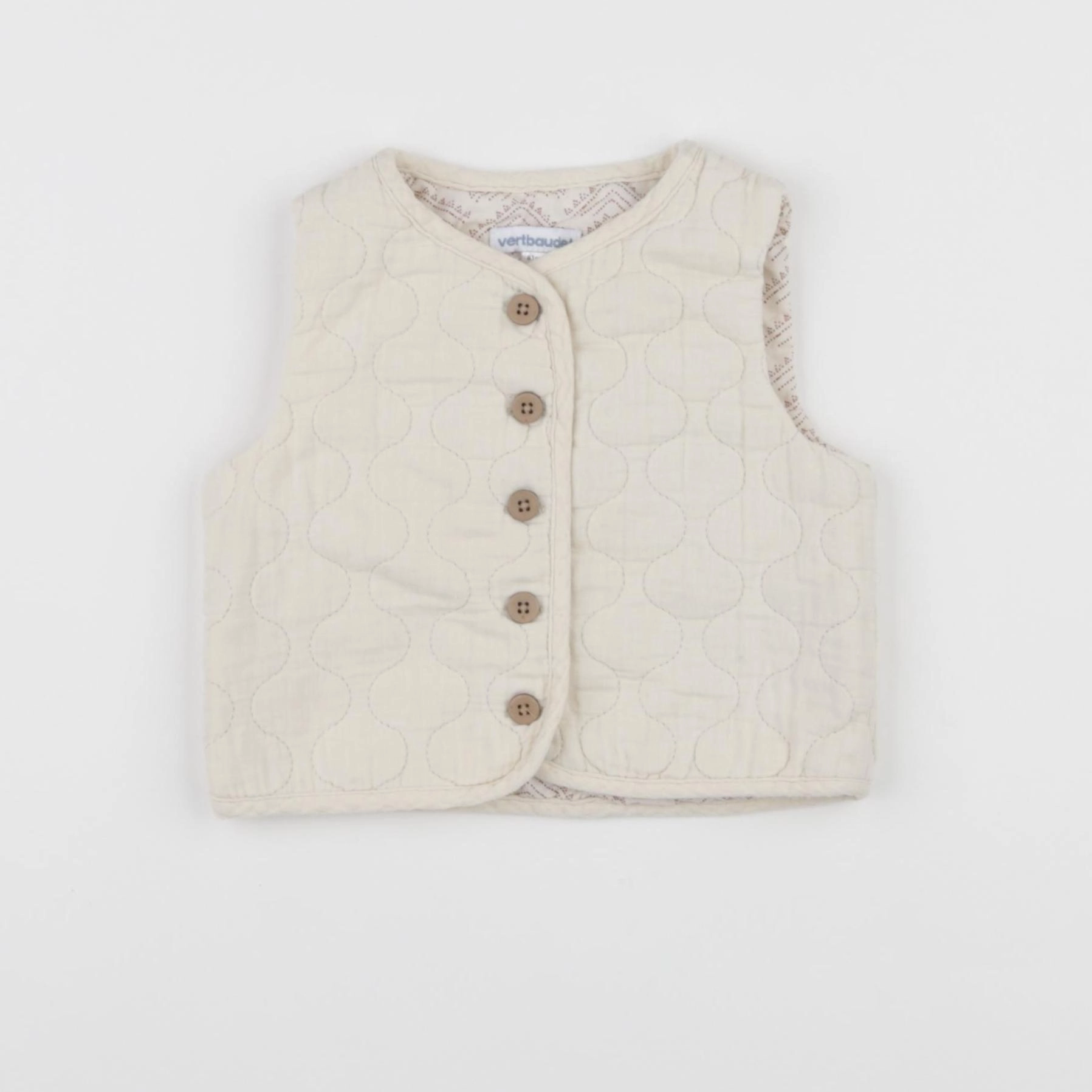 Vertbaudet - gilet beige - 18 mois