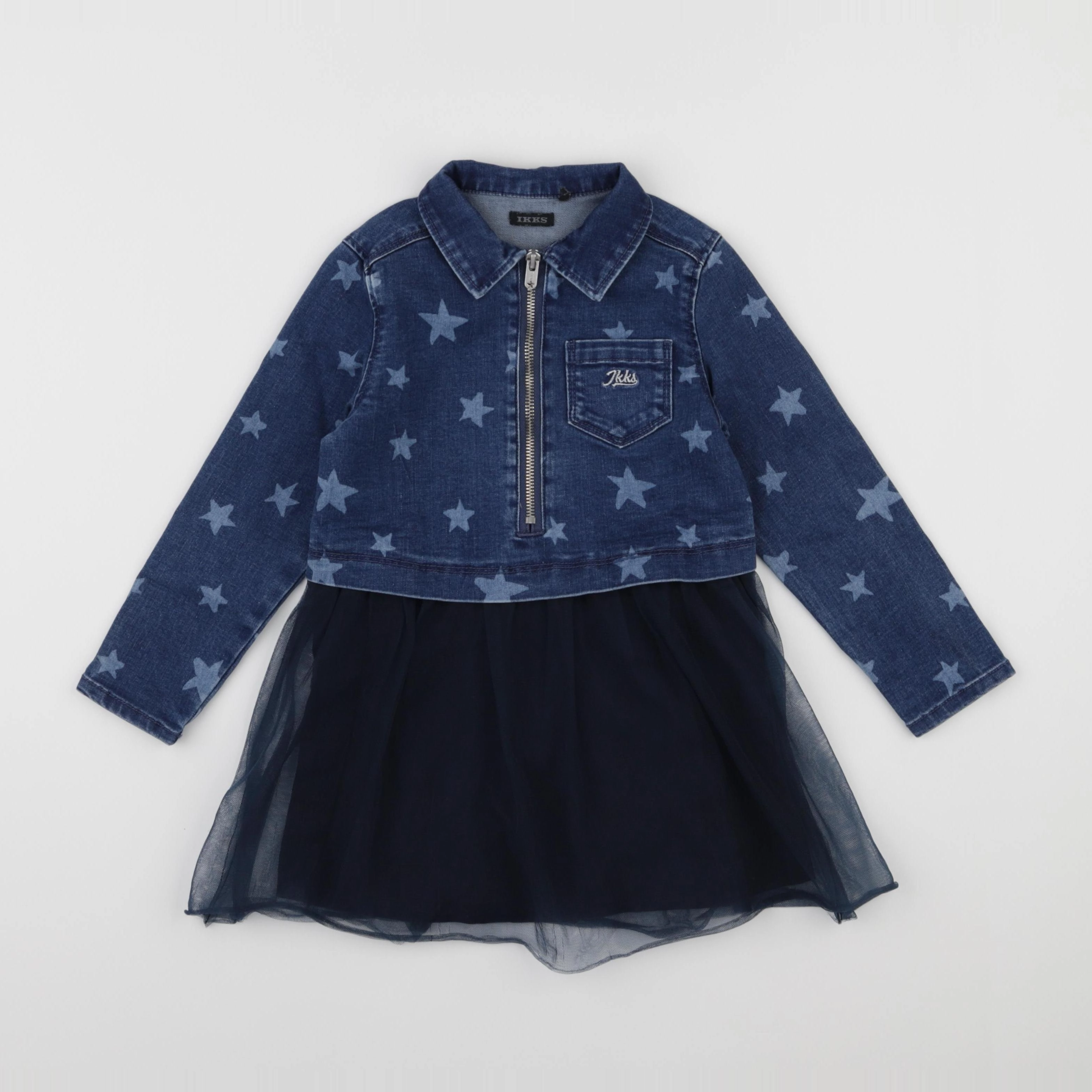 IKKS - robe imprimé au dos bleu - 4 ans