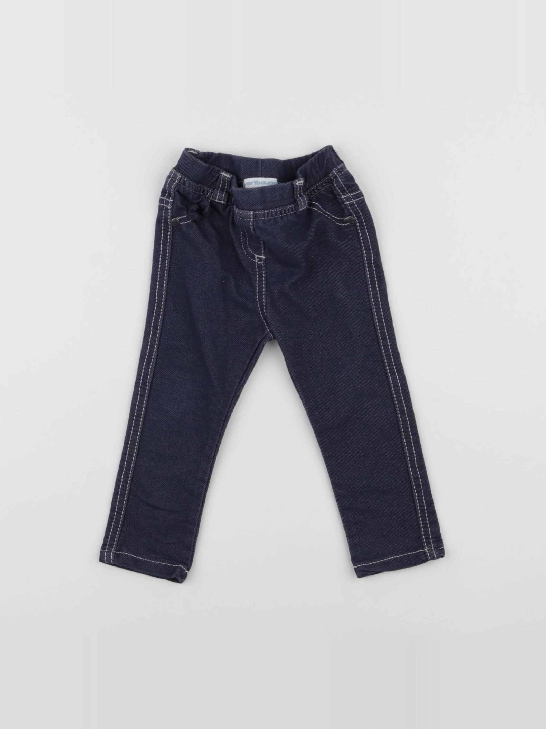 Vertbaudet - jegging bleu - 9 mois