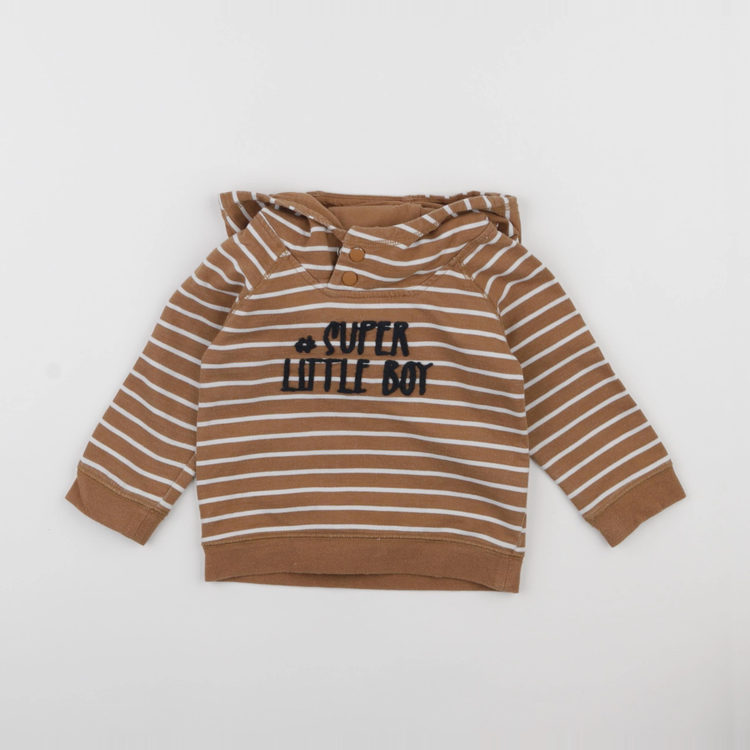 Vertbaudet - sweat marron - 18 mois