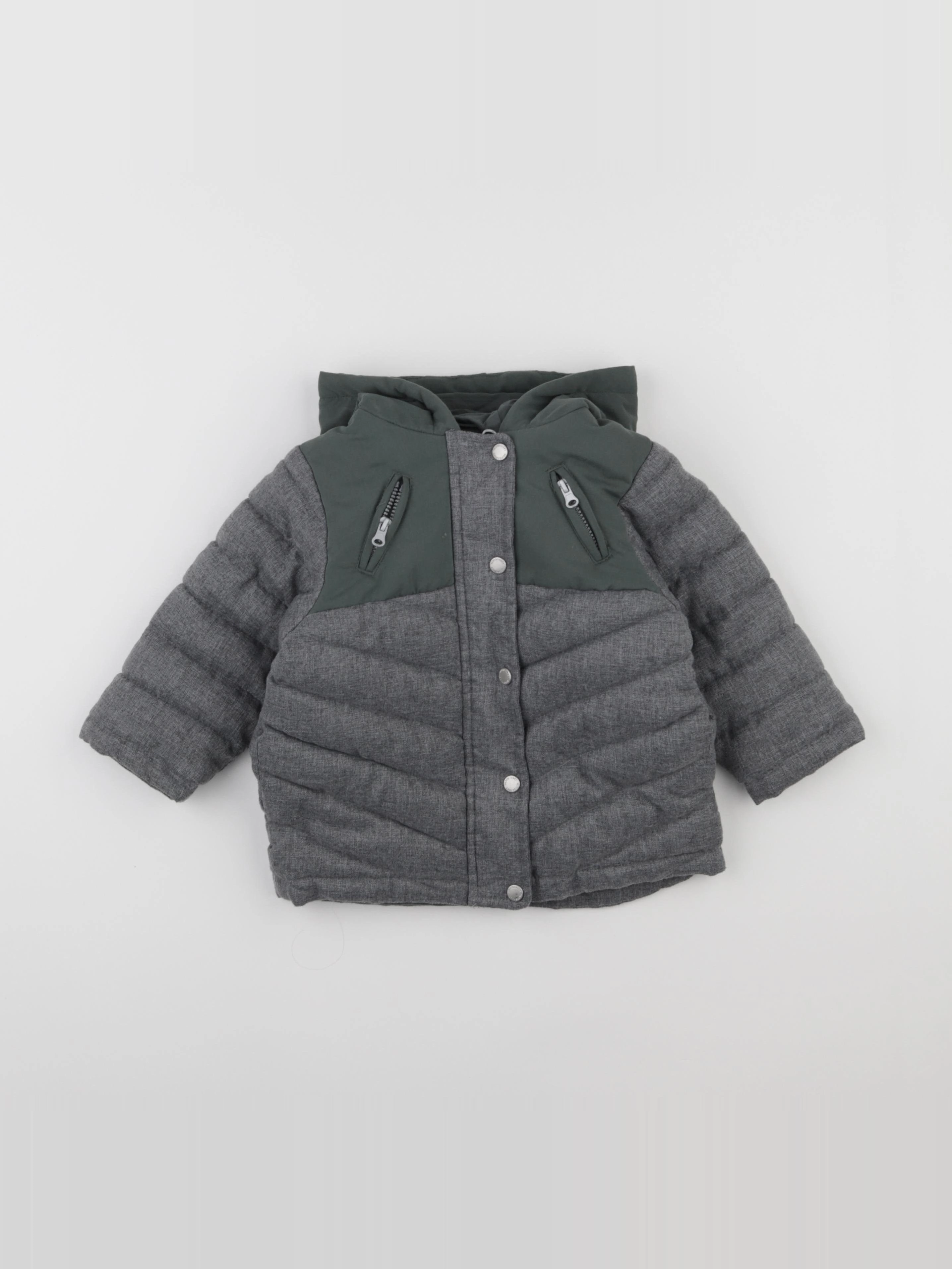 Vertbaudet - manteau gris - 18 mois