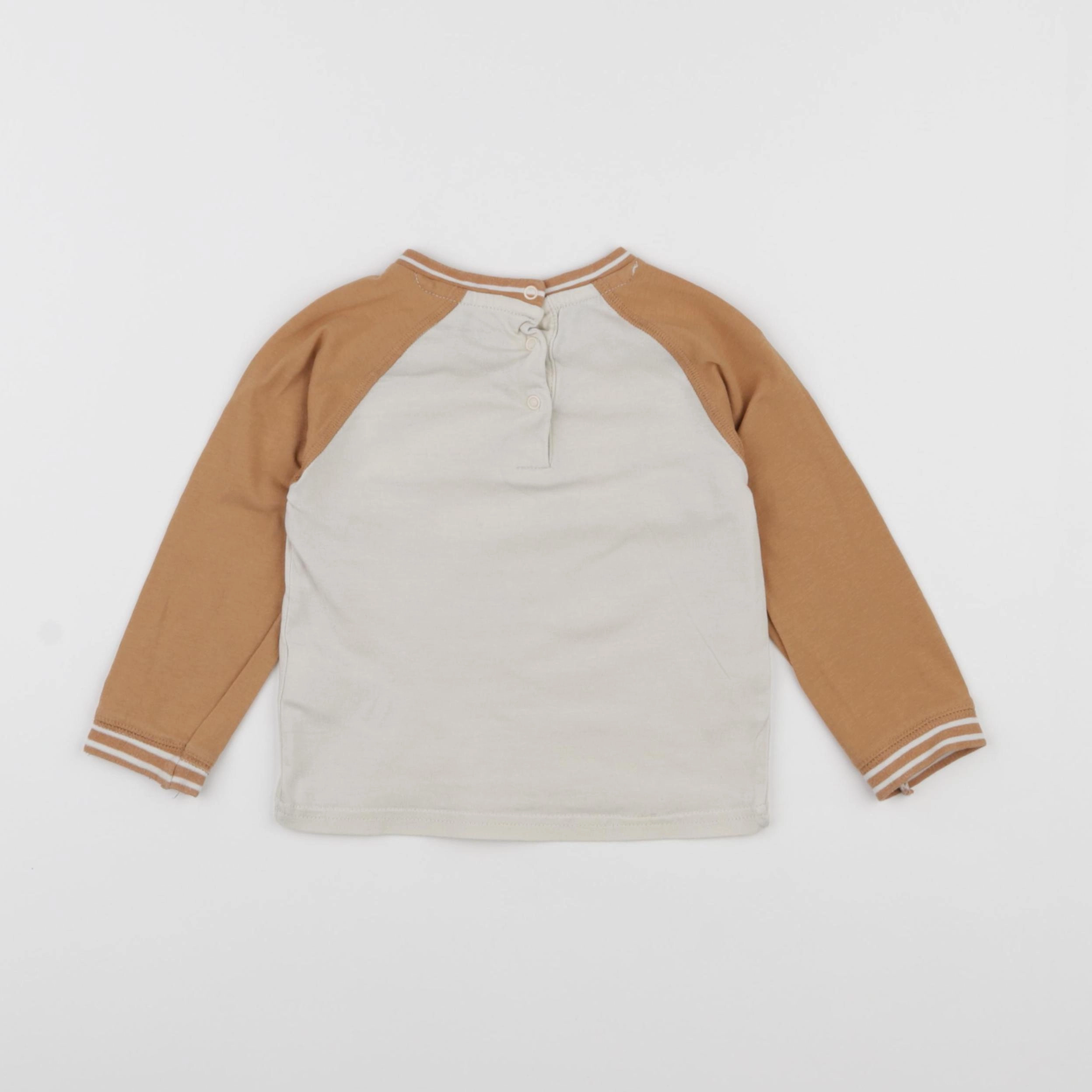 Vertbaudet - tee-shirt marron - 18 mois