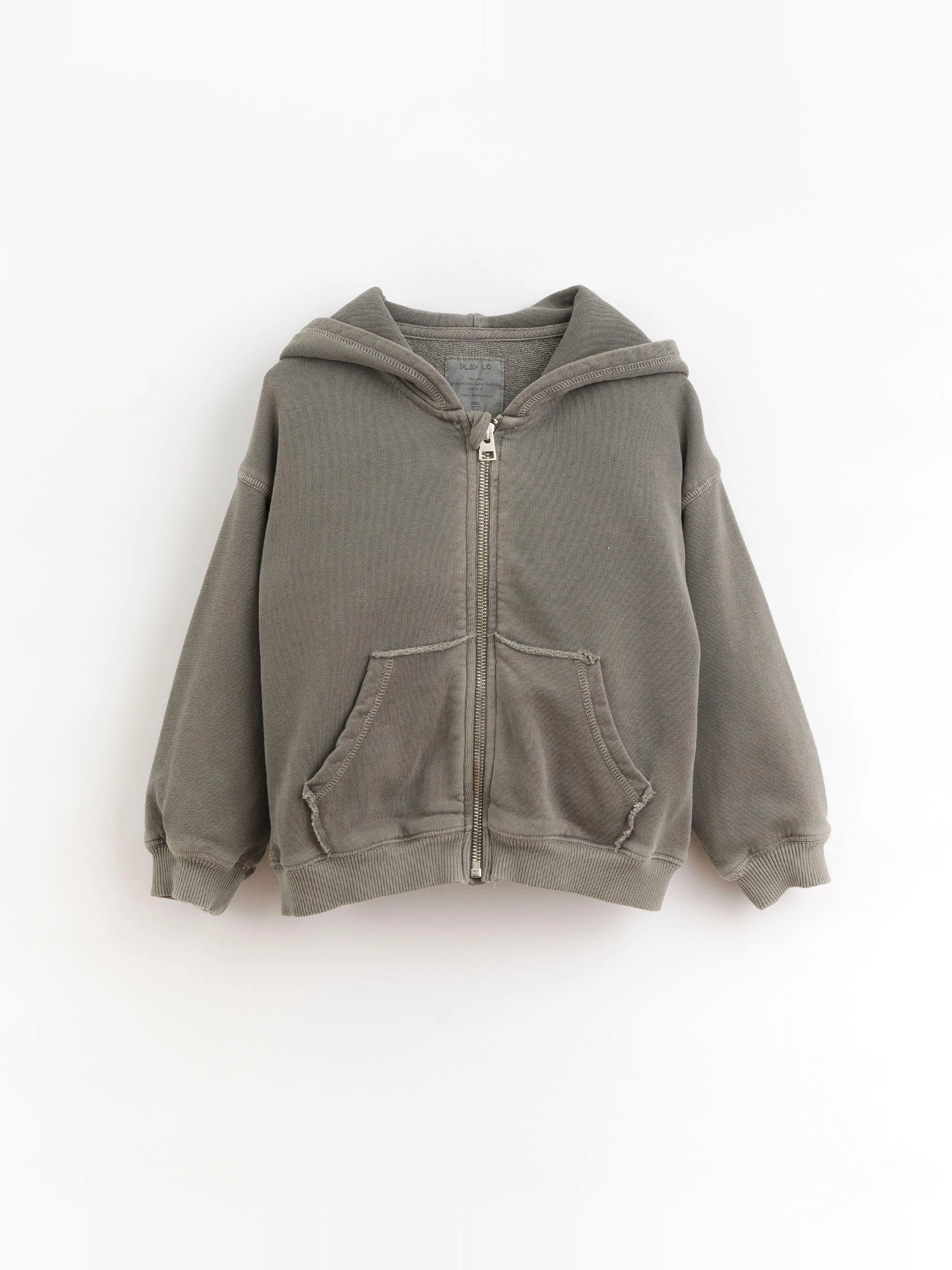 Play Up - Sweat à capuche gris - 3 ans