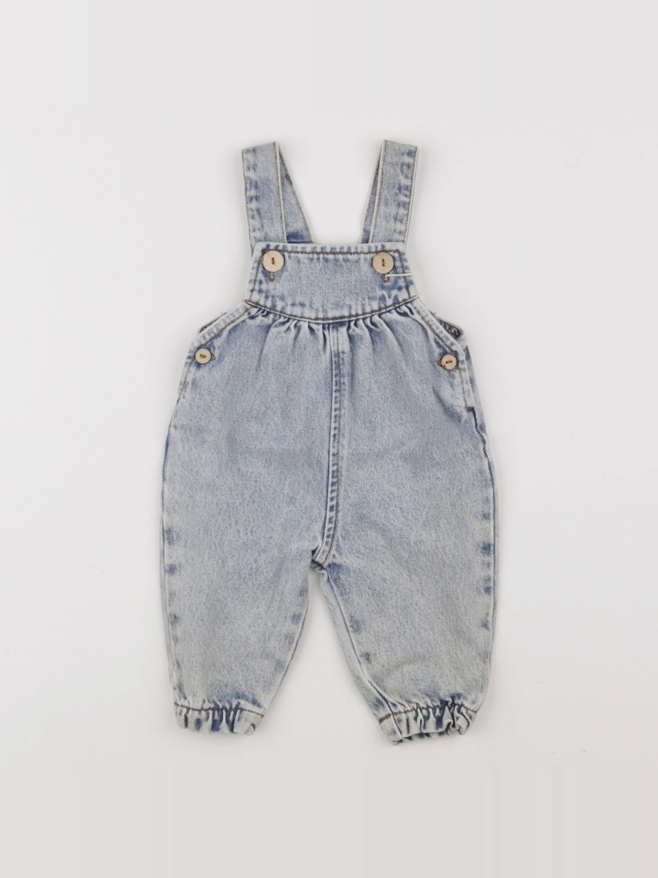 Play Up - Salopette Denim Sans poche bleu clair - 12 mois