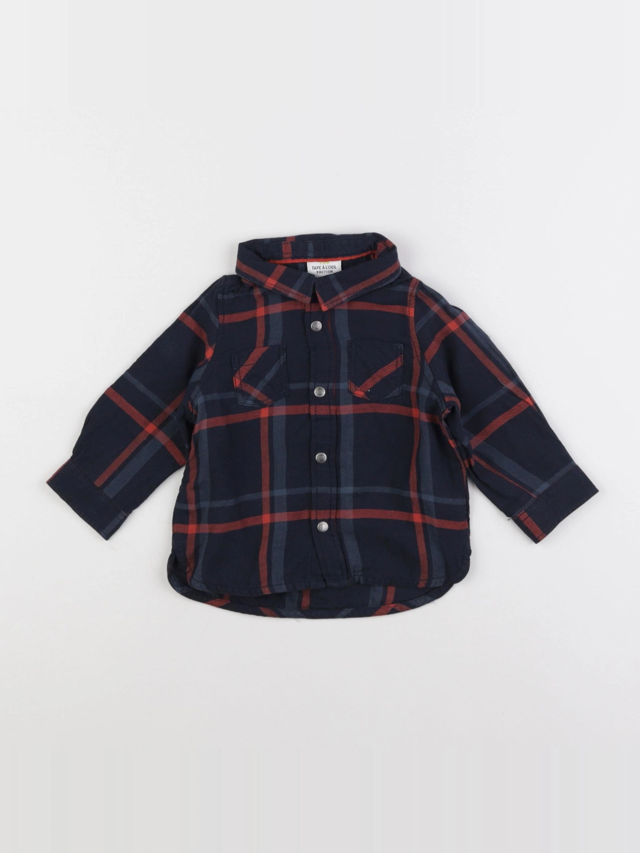 Tape à l'oeil - chemise bleu - 9 mois