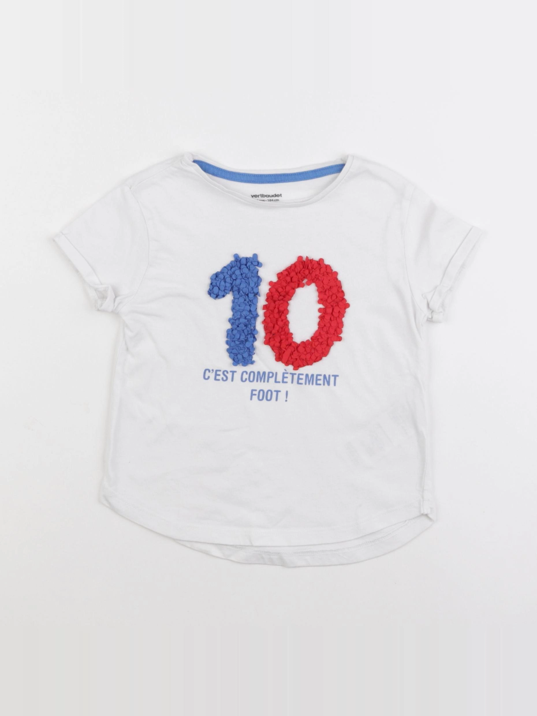 Vertbaudet - tee-shirt blanc - 4 ans