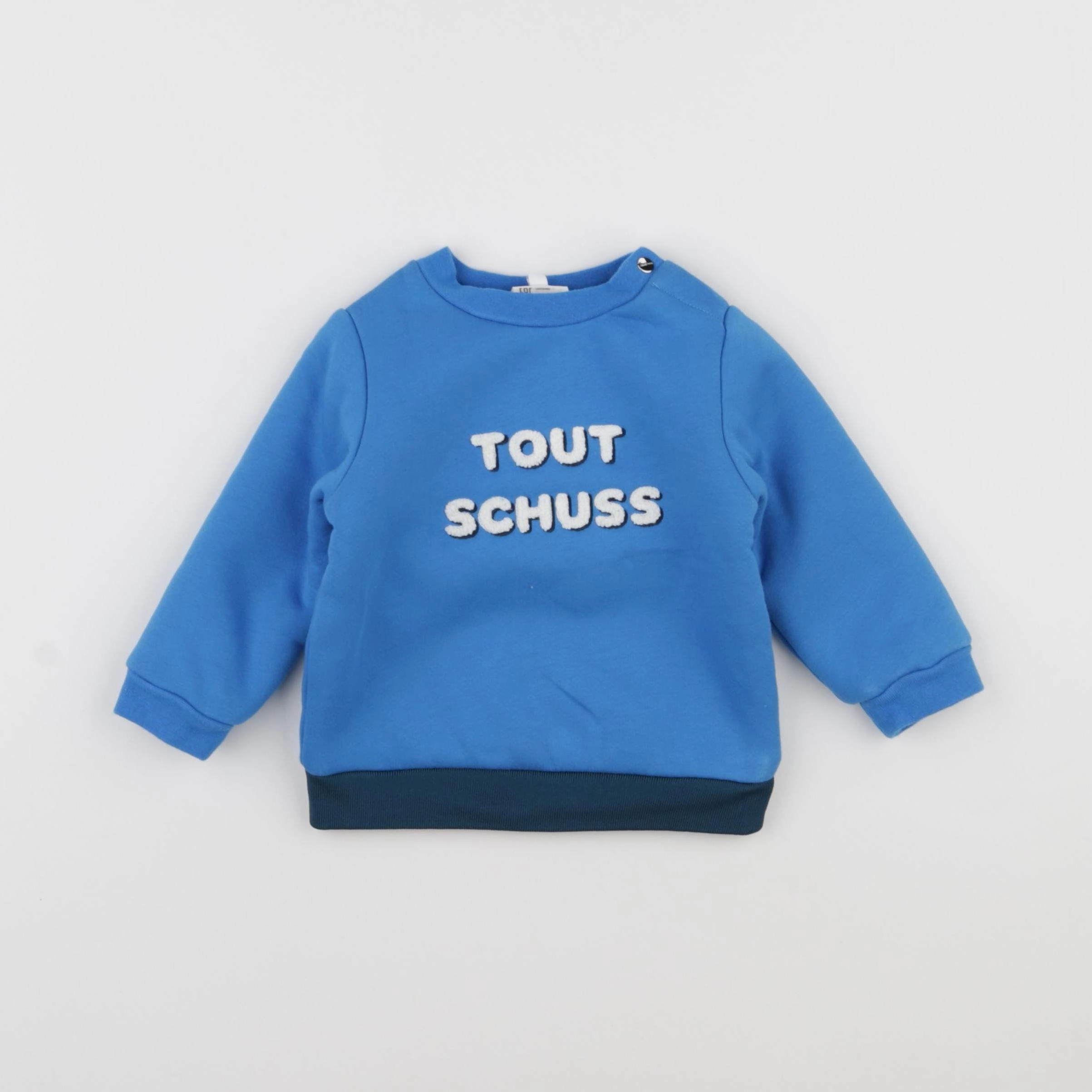 Jacadi - sweat bleu - 12 mois