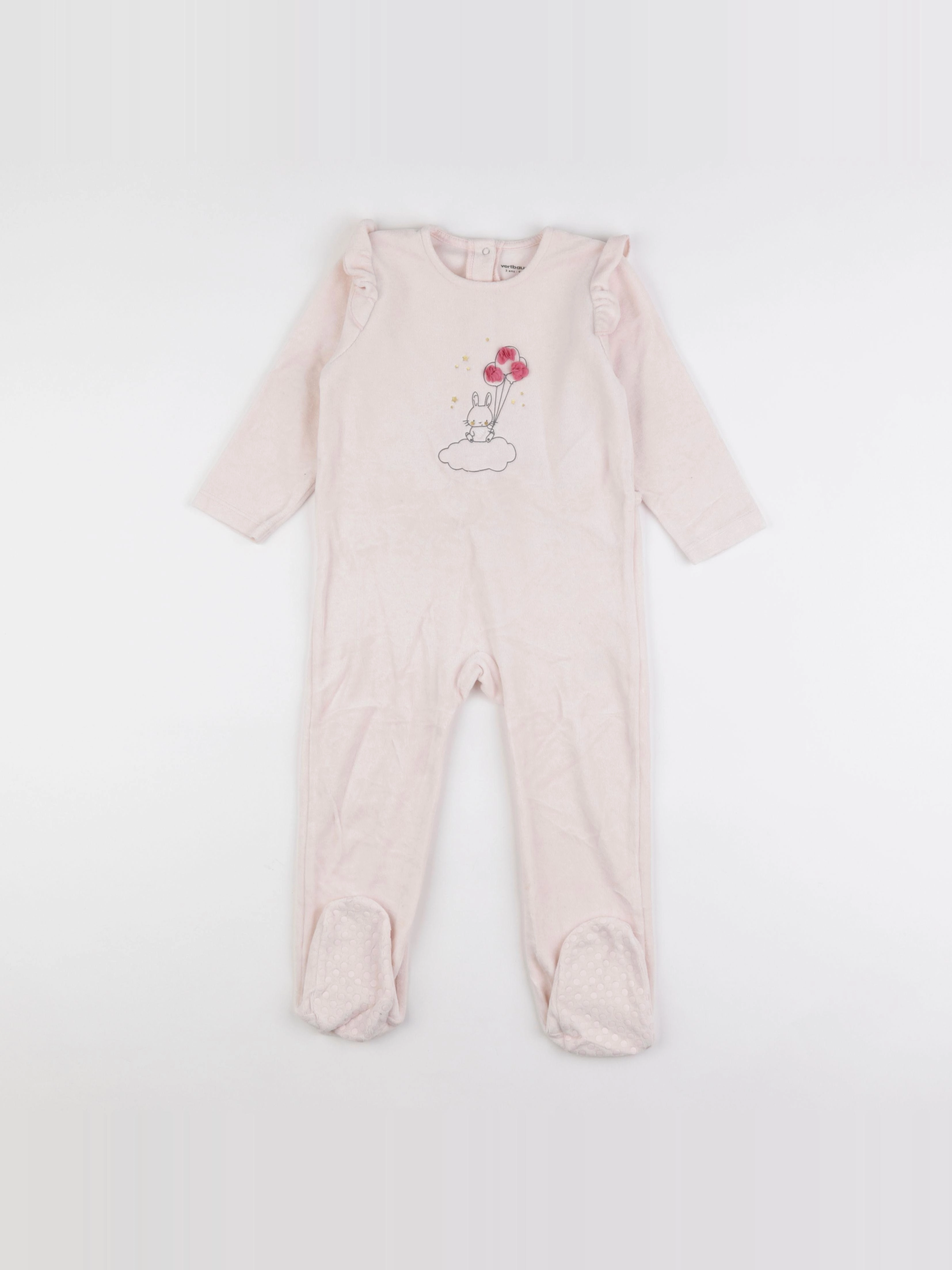 Vertbaudet - pyjama velours rose - 3 ans