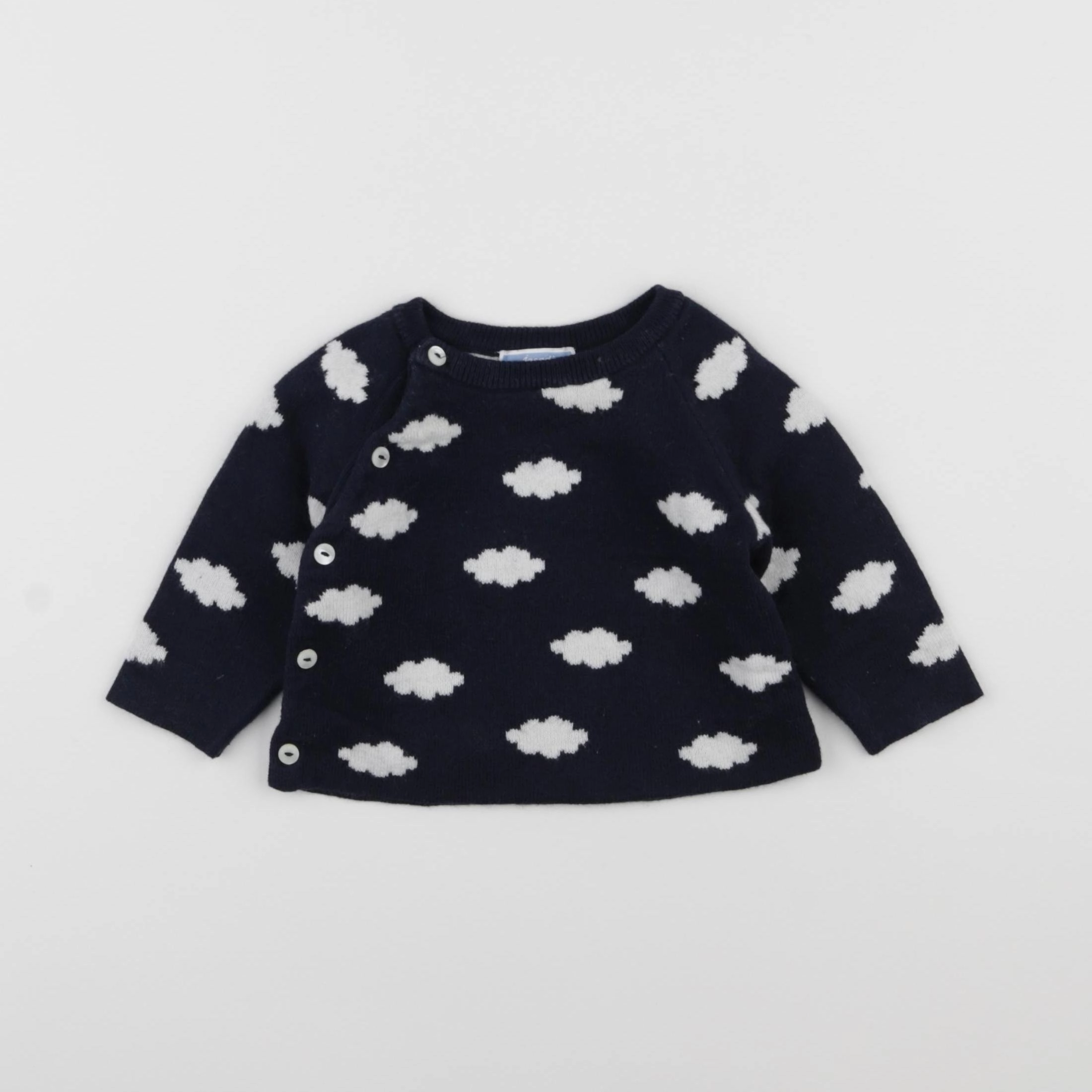 Jacadi - pull bleu - 6 mois