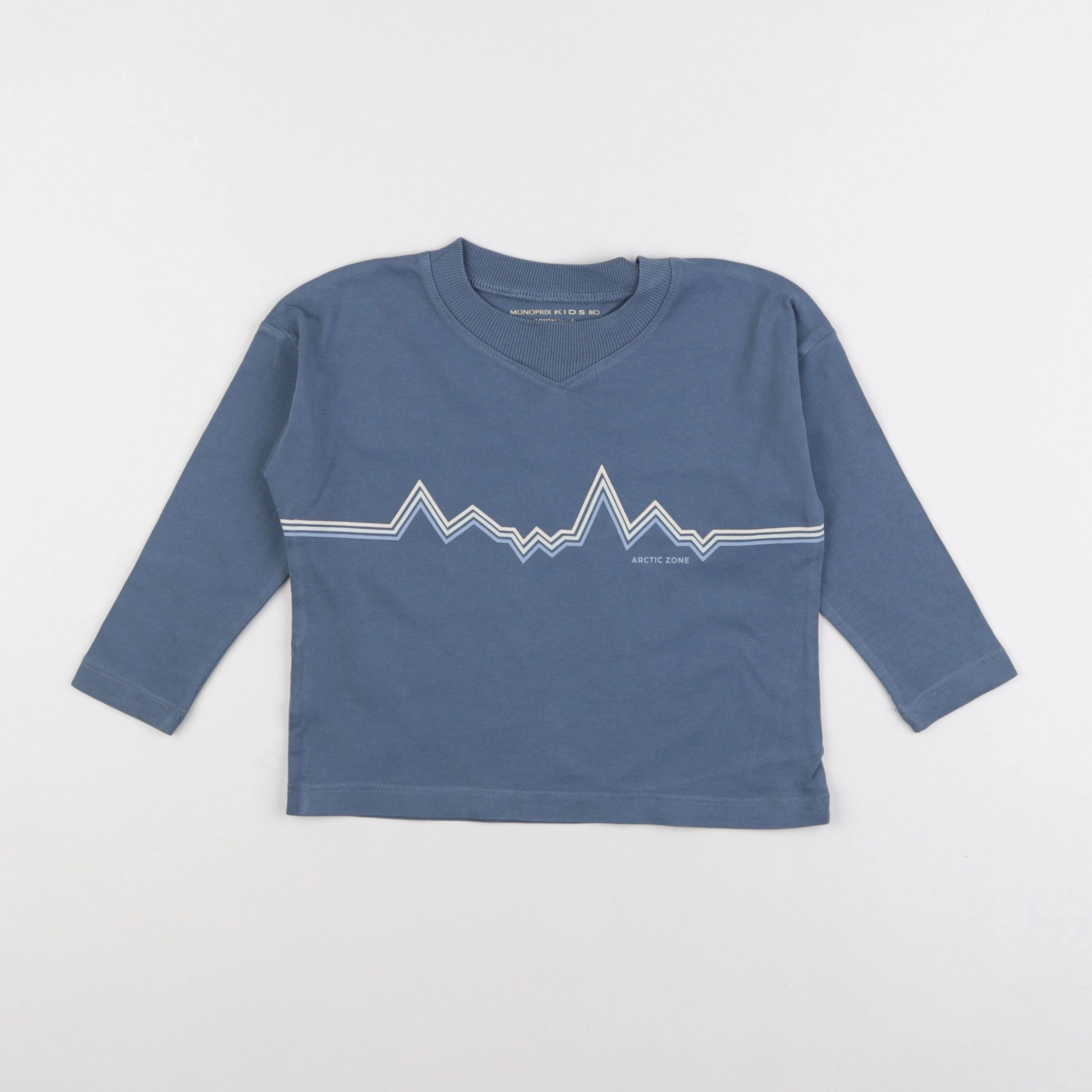 Monoprix - tee-shirt bleu - 3 ans