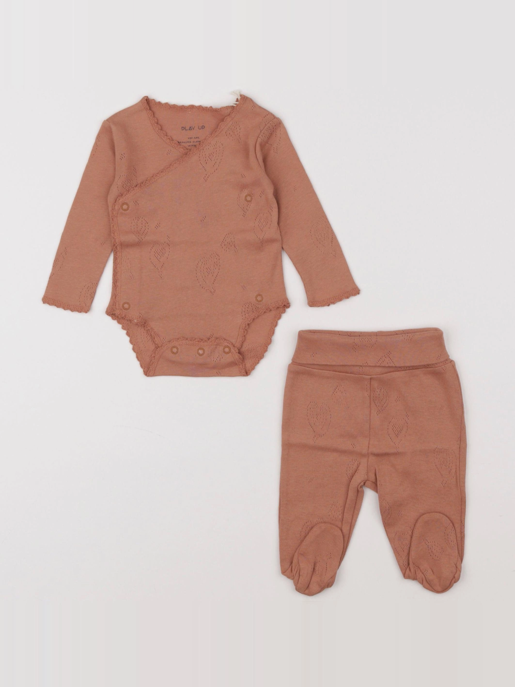 Play Up - Ensemble body/legging orange - 0 mois