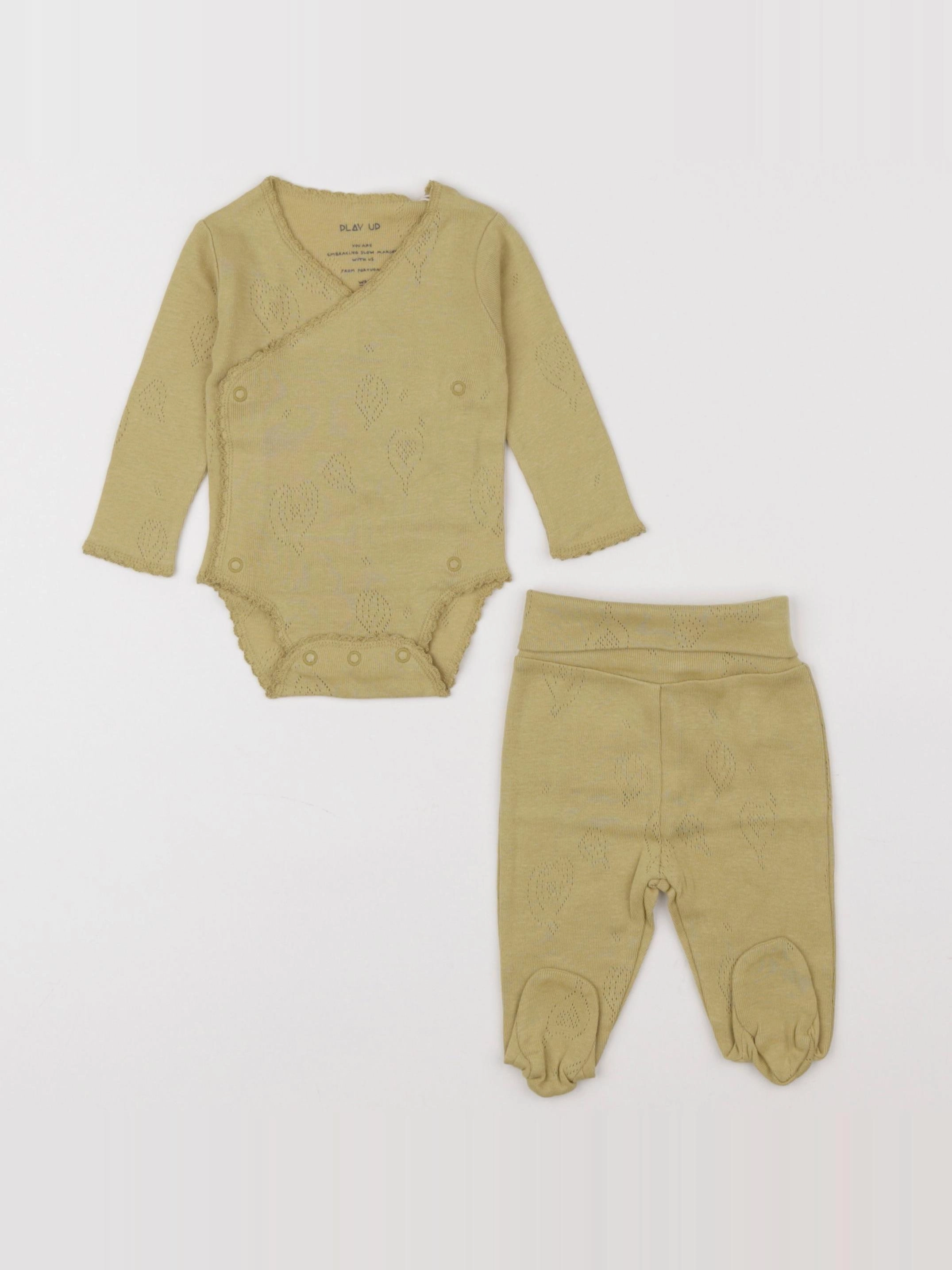 Play Up - Ensemble body/legging jaune - 0 mois