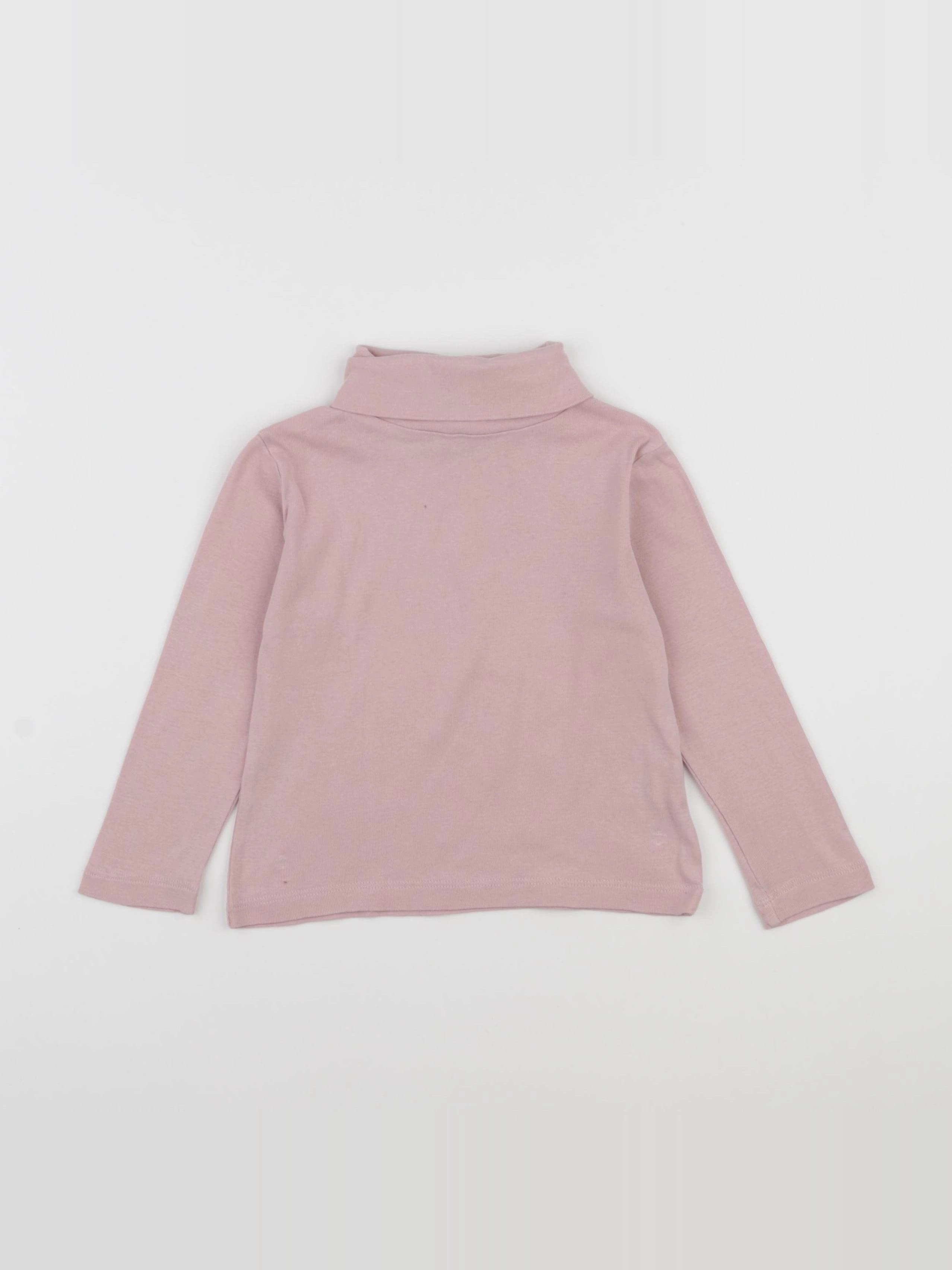 Monoprix - sous-pull rose - 4 ans