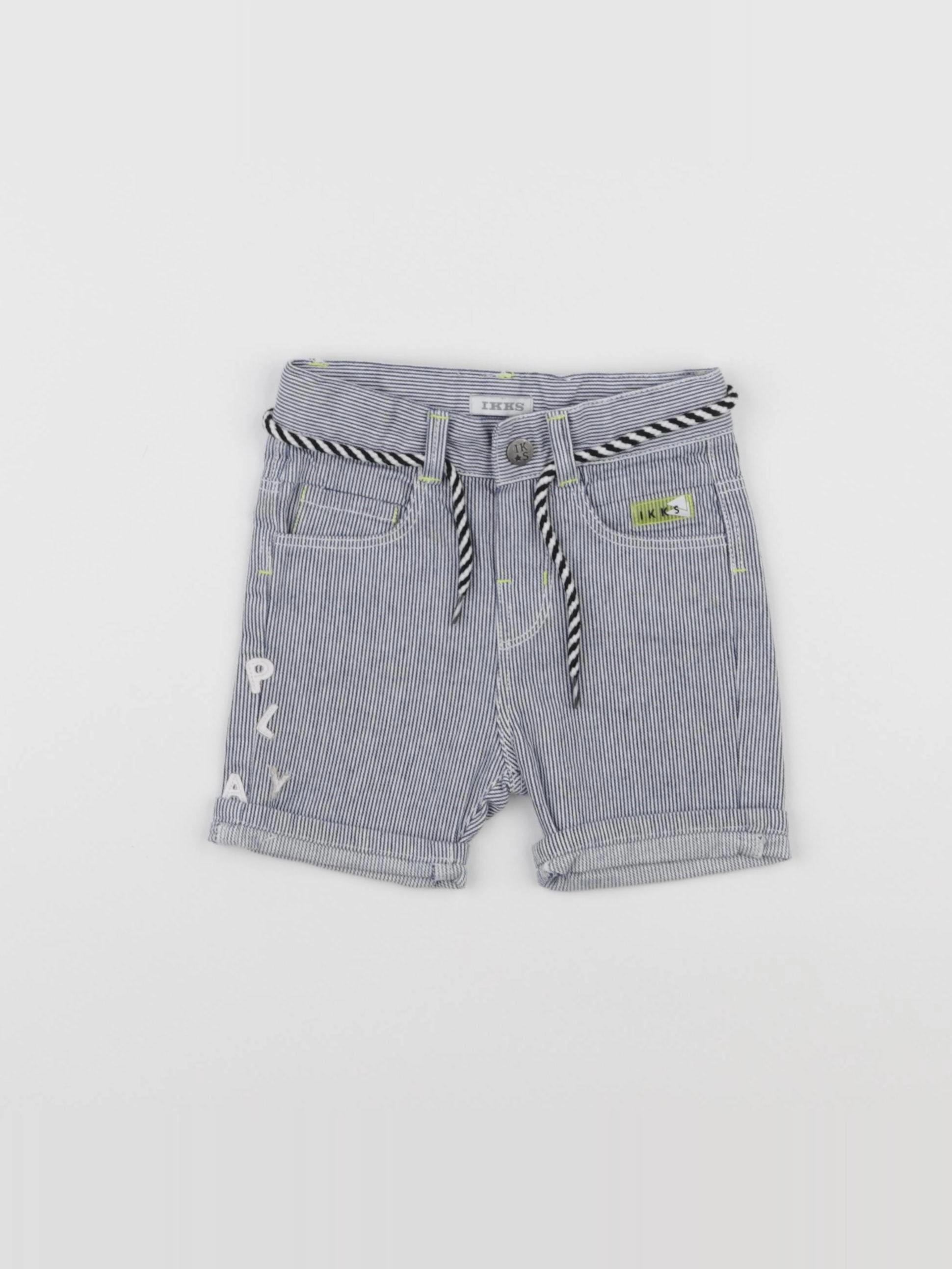 IKKS - short blanc, bleu - 12 mois