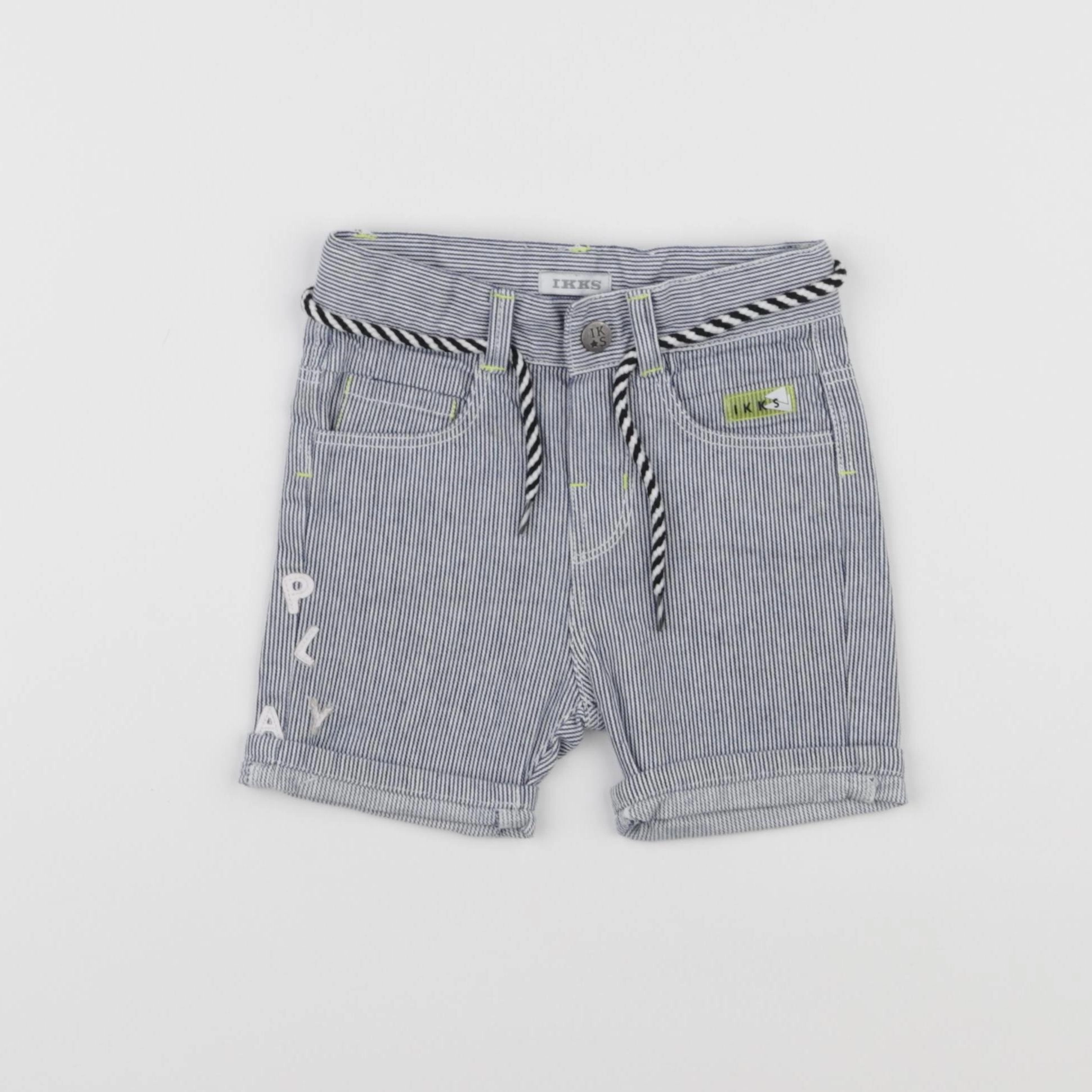 IKKS - short blanc, bleu - 12 mois