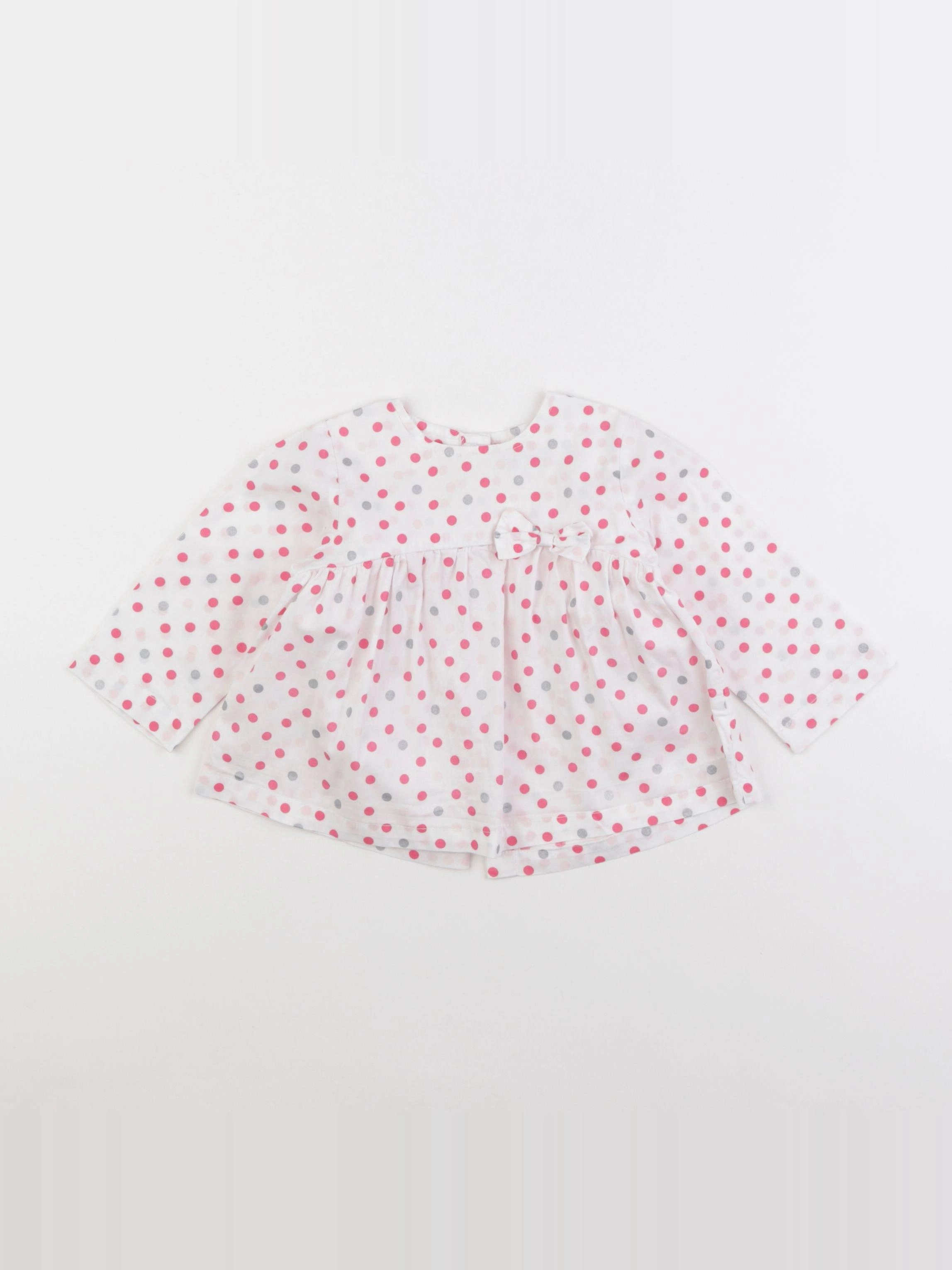 Vertbaudet - blouse blanc, rose - 9 mois