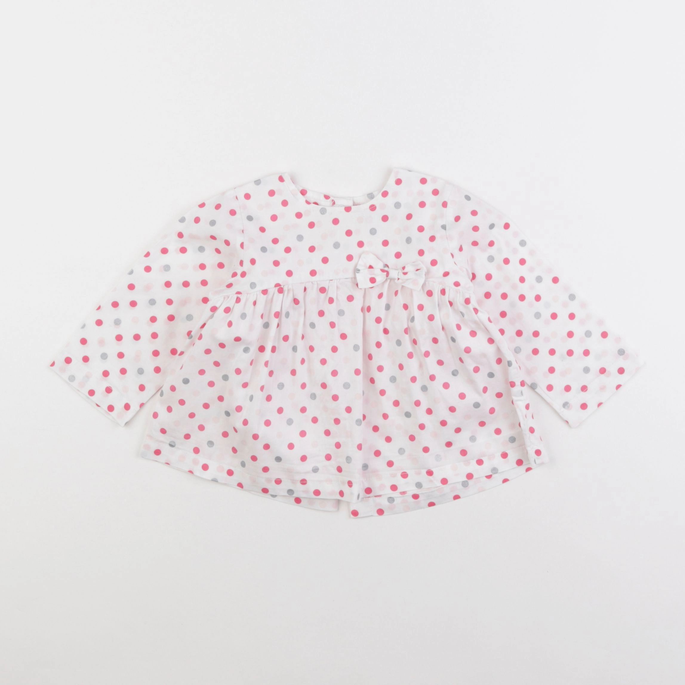 Vertbaudet - blouse blanc, rose - 9 mois