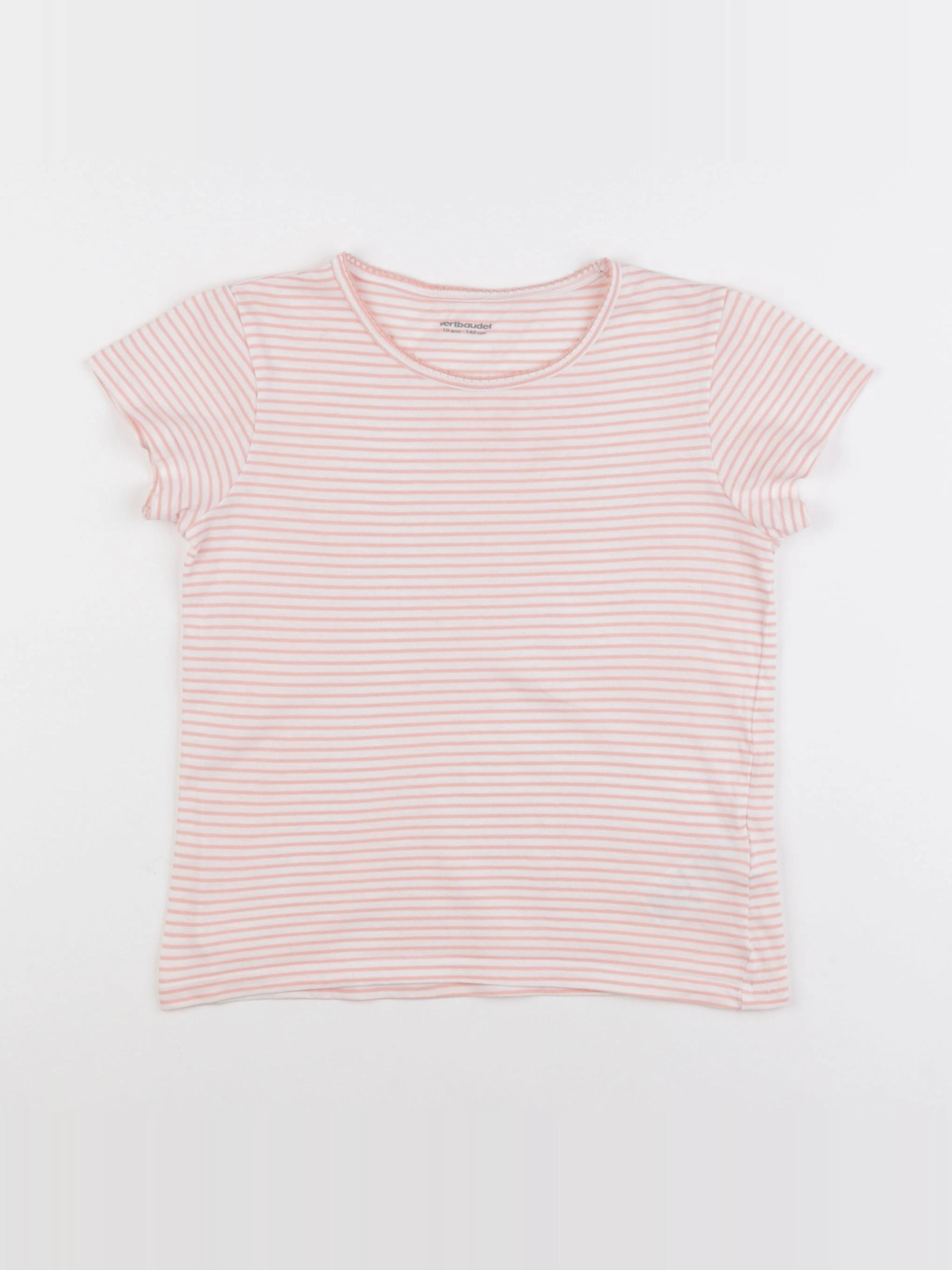 Vertbaudet - maillot de corps blanc, rose - 10 ans