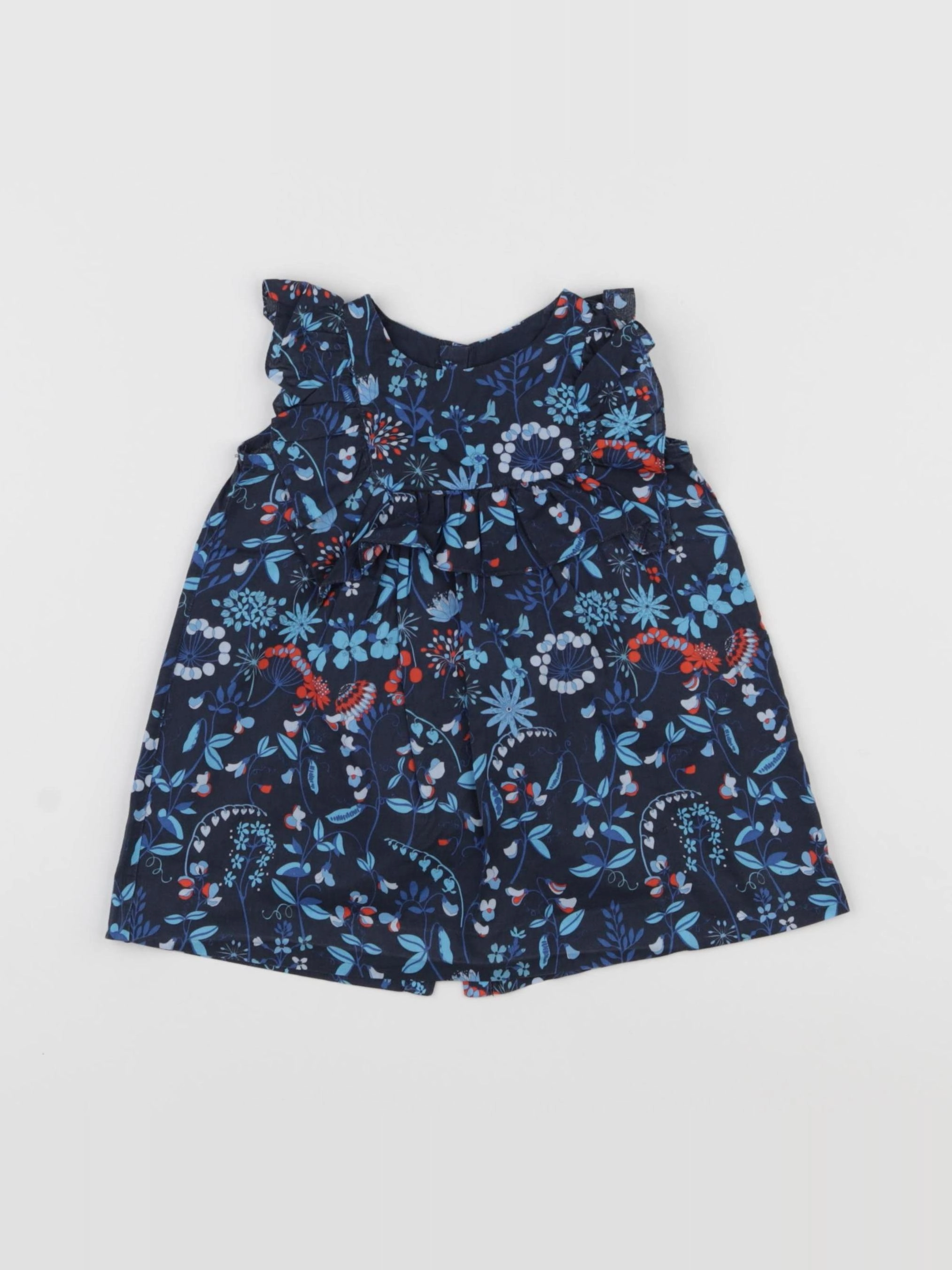 Jacadi - robe liberty bleu - 6 mois