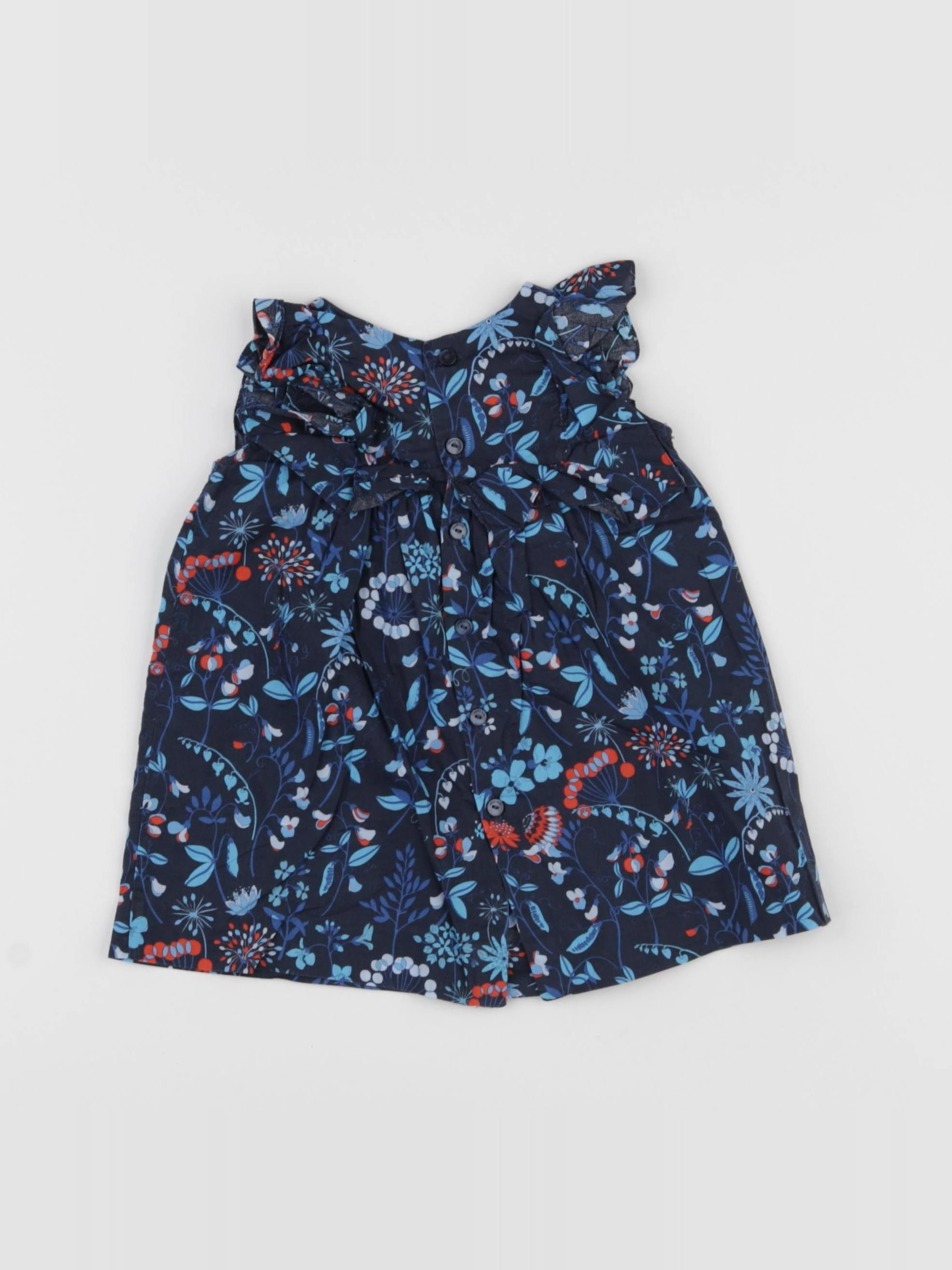 Jacadi - robe liberty bleu - 6 mois