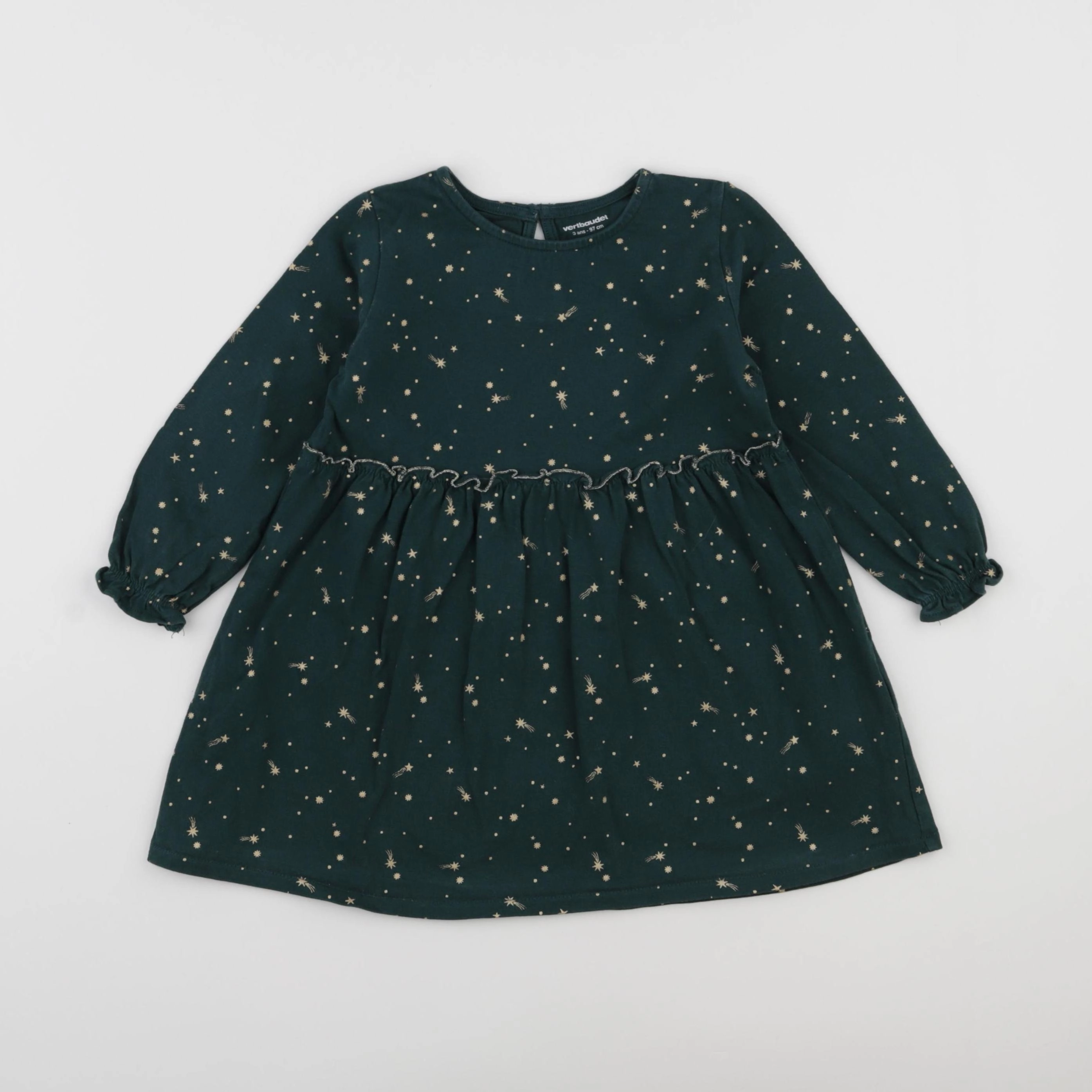 Vertbaudet - robe vert - 3 ans