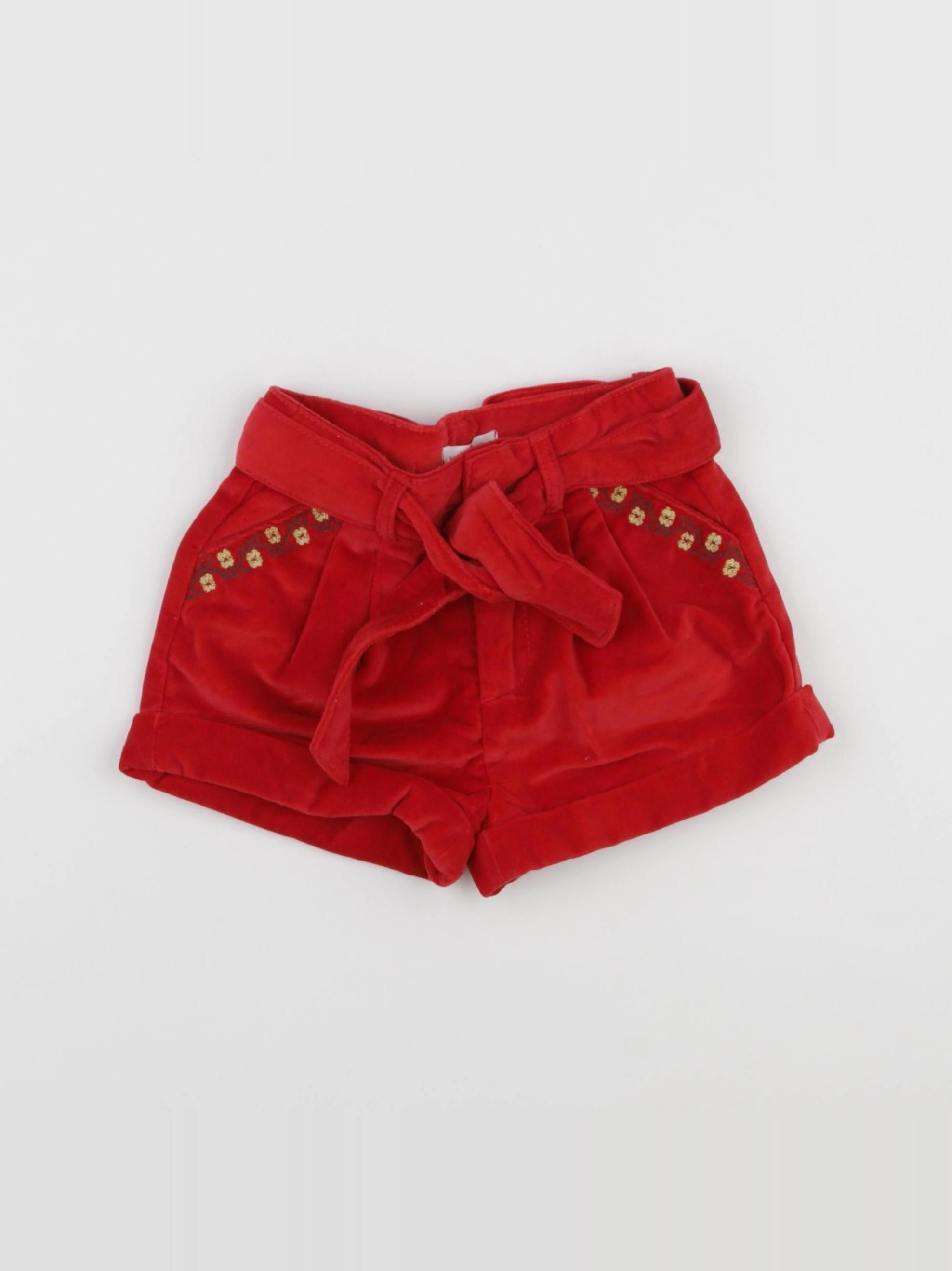 Vertbaudet - short rouge - 3 ans