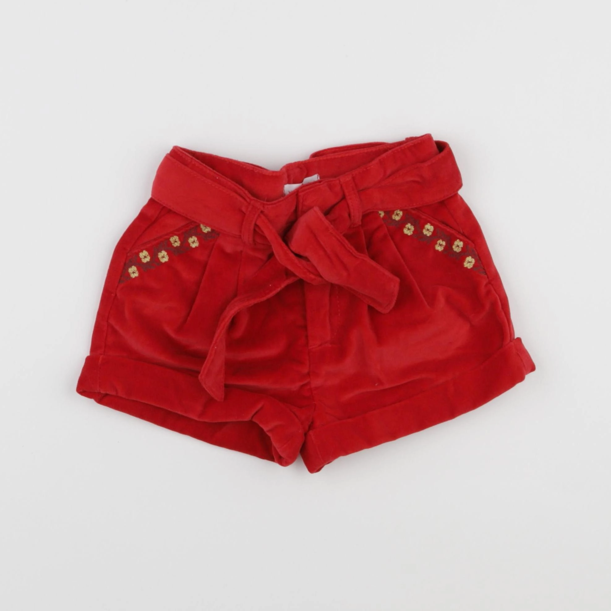 Vertbaudet - short rouge - 3 ans