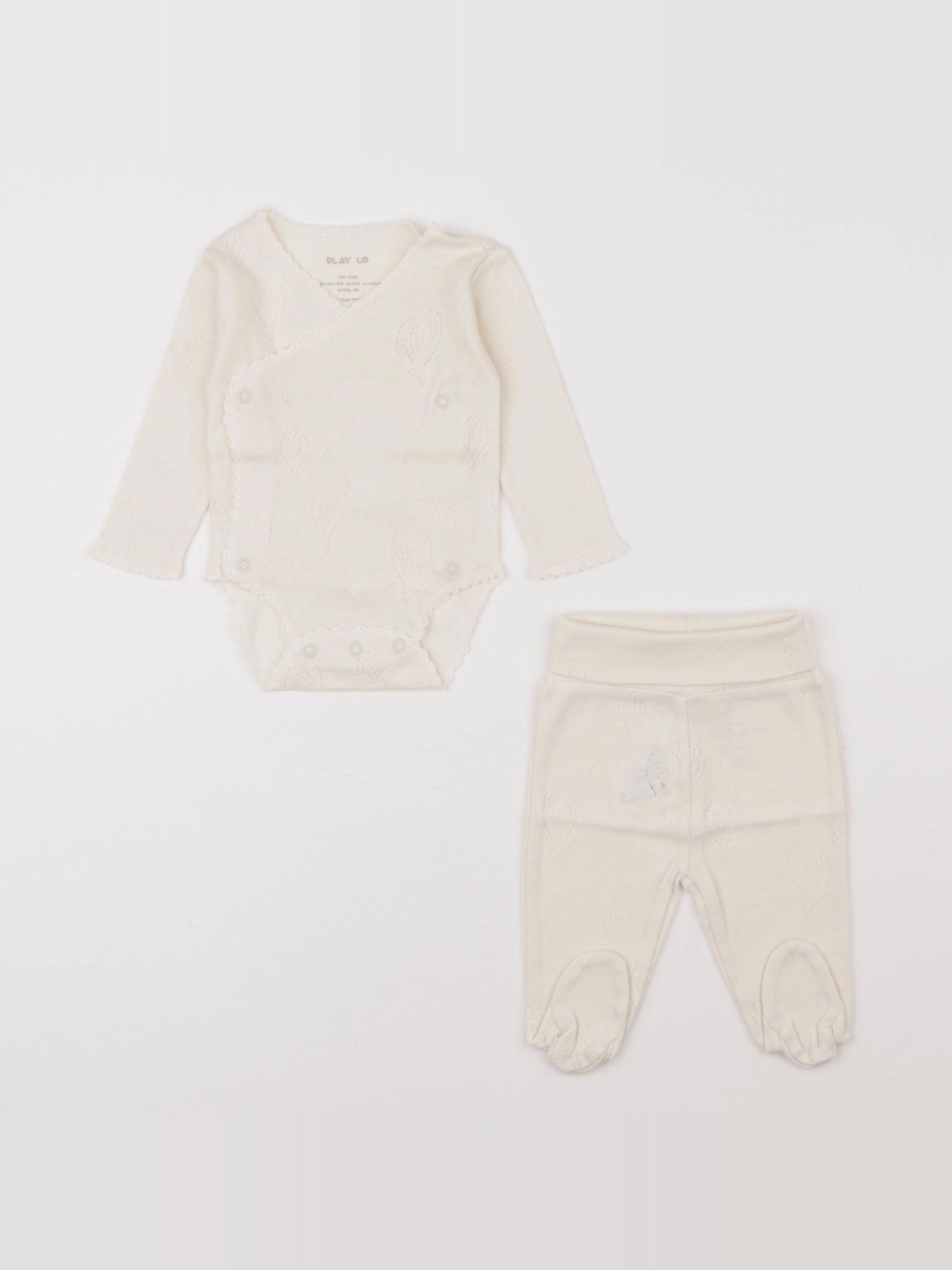 Play Up - Ensemble body/legging beige - 0 mois
