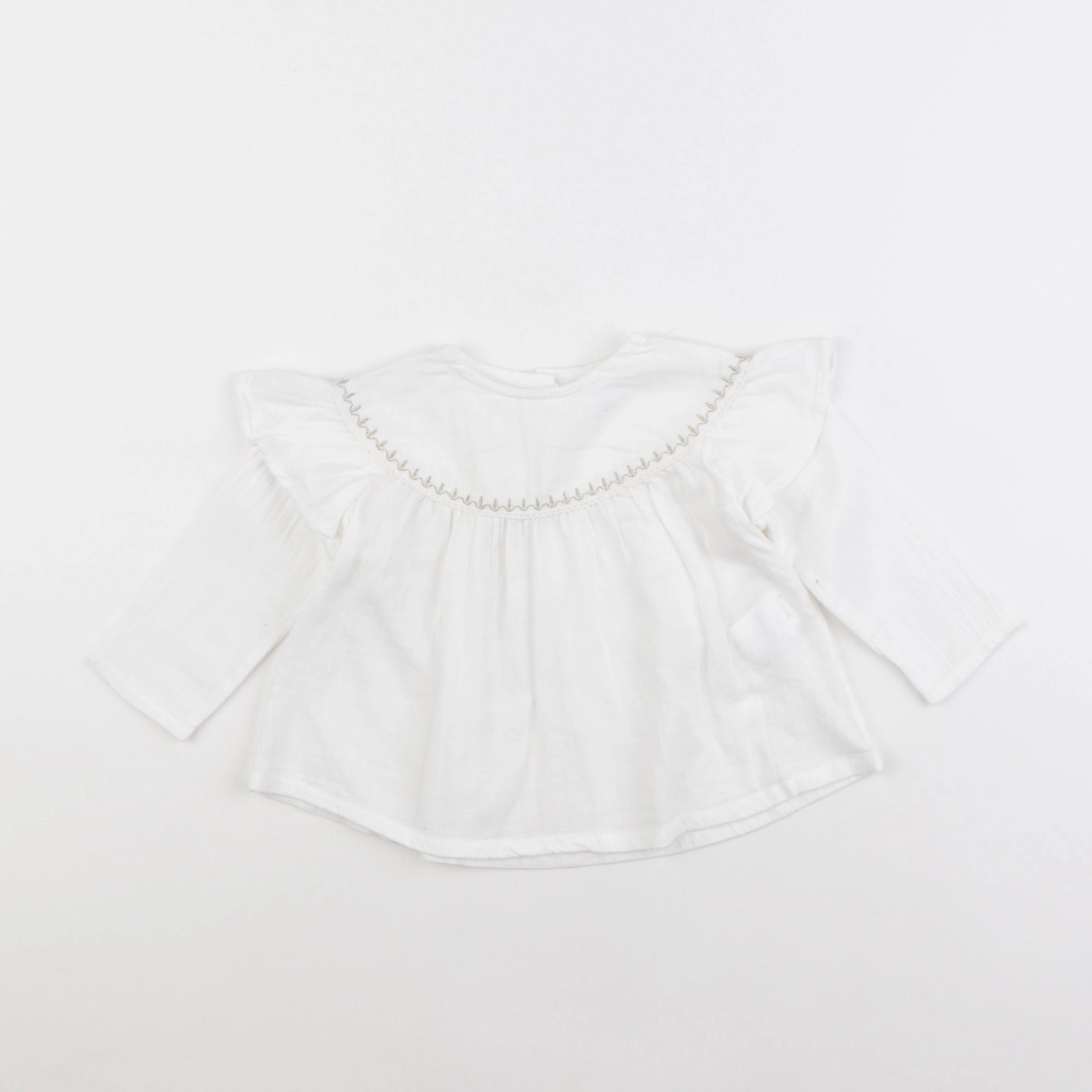 Boutchou - blouse blanc, or - 9 mois