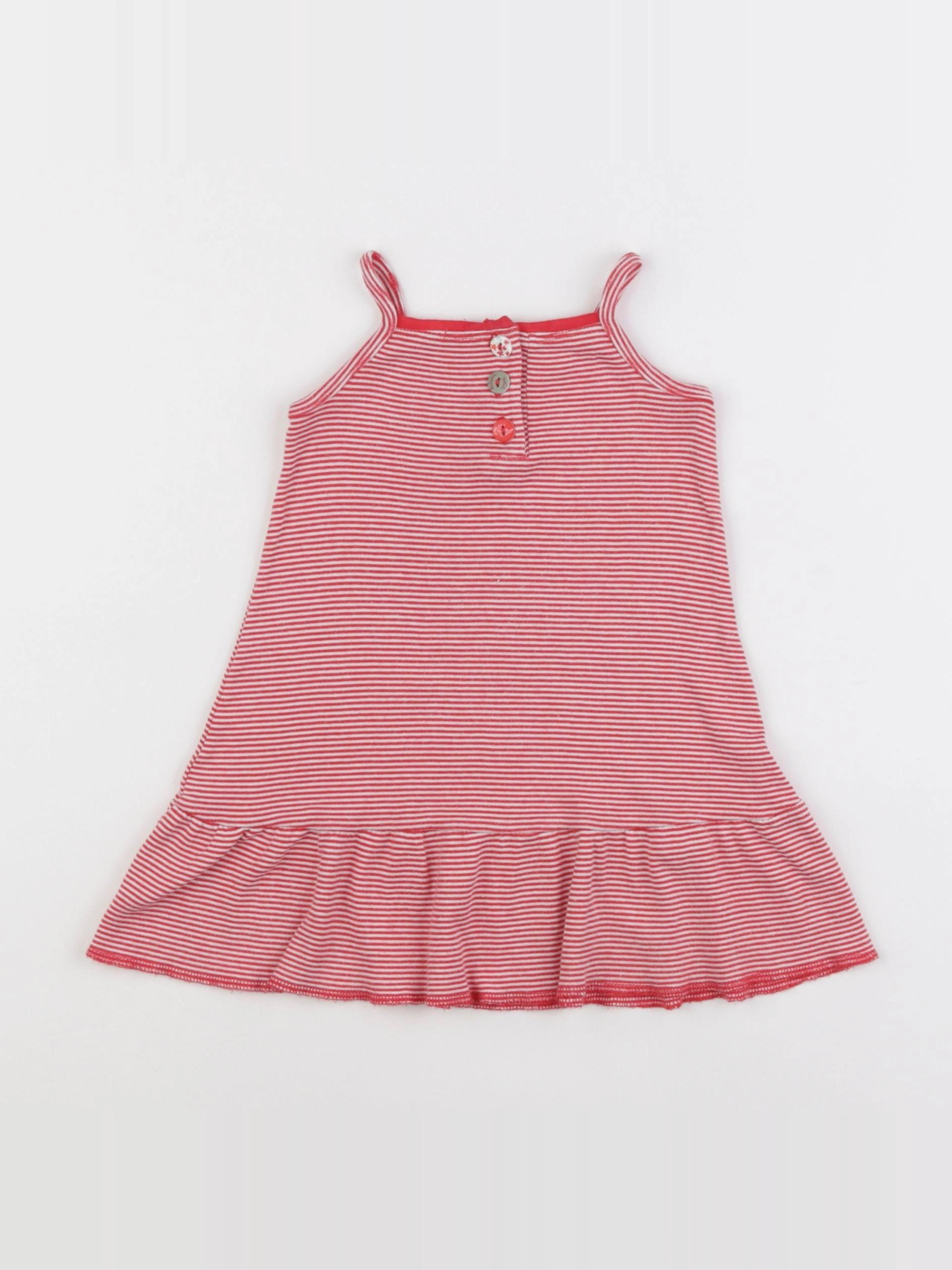 Petit Bateau - robe rouge - 12 mois