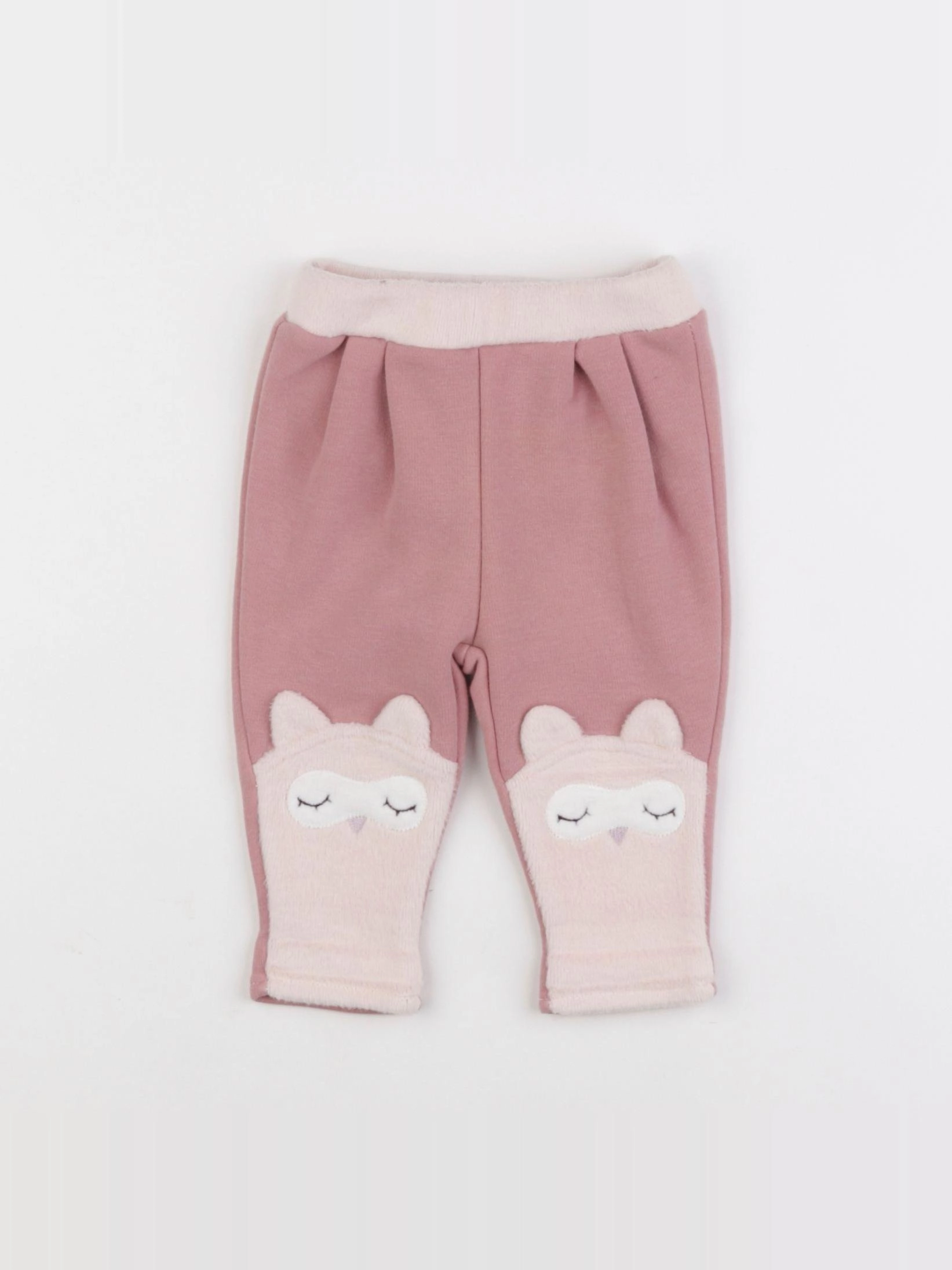 Vertbaudet - jogging doublé rose - 3 mois