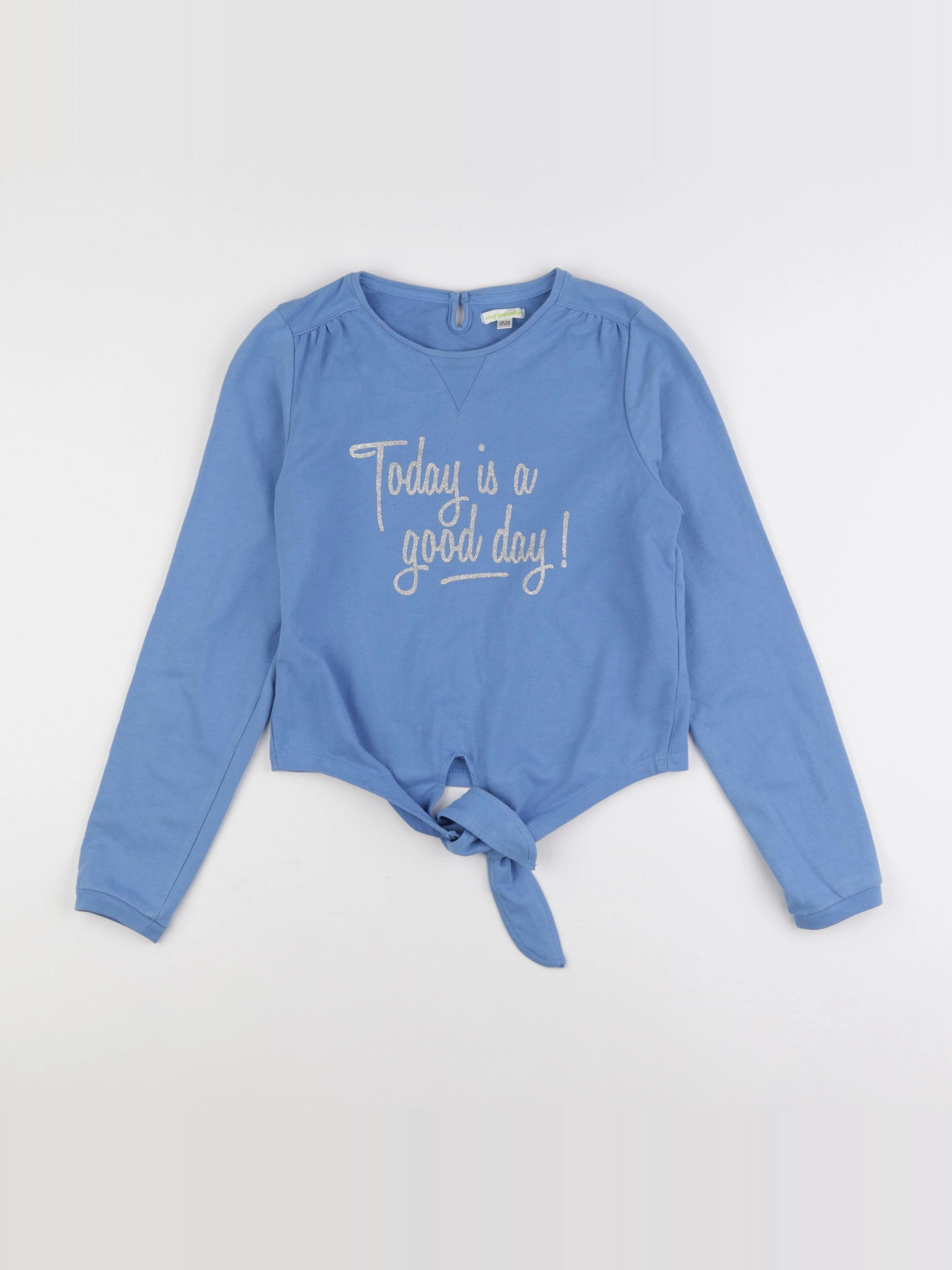 Vertbaudet - sweat bleu, argent - 14 ans