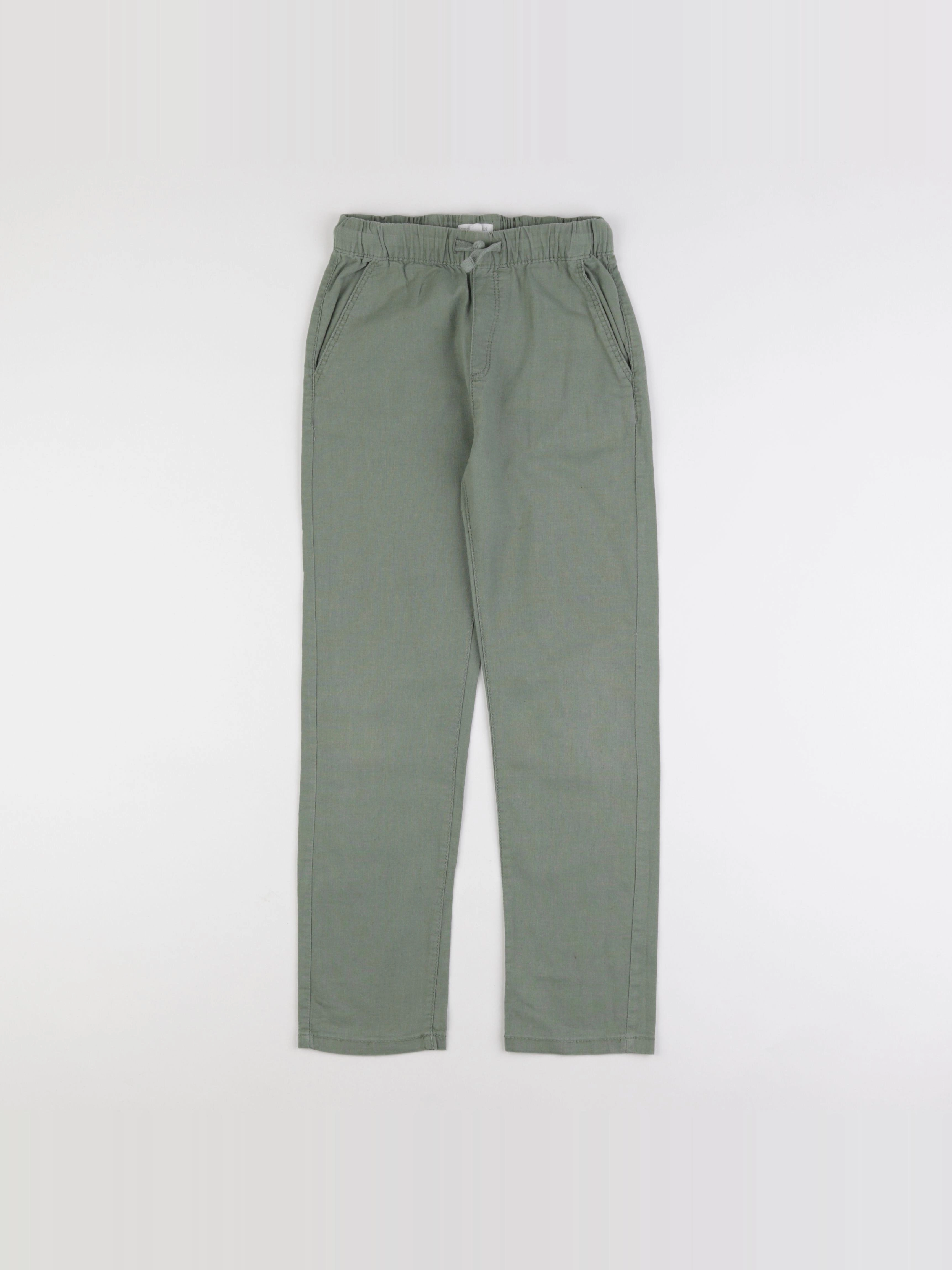 Vertbaudet - pantalon vert - 9 ans