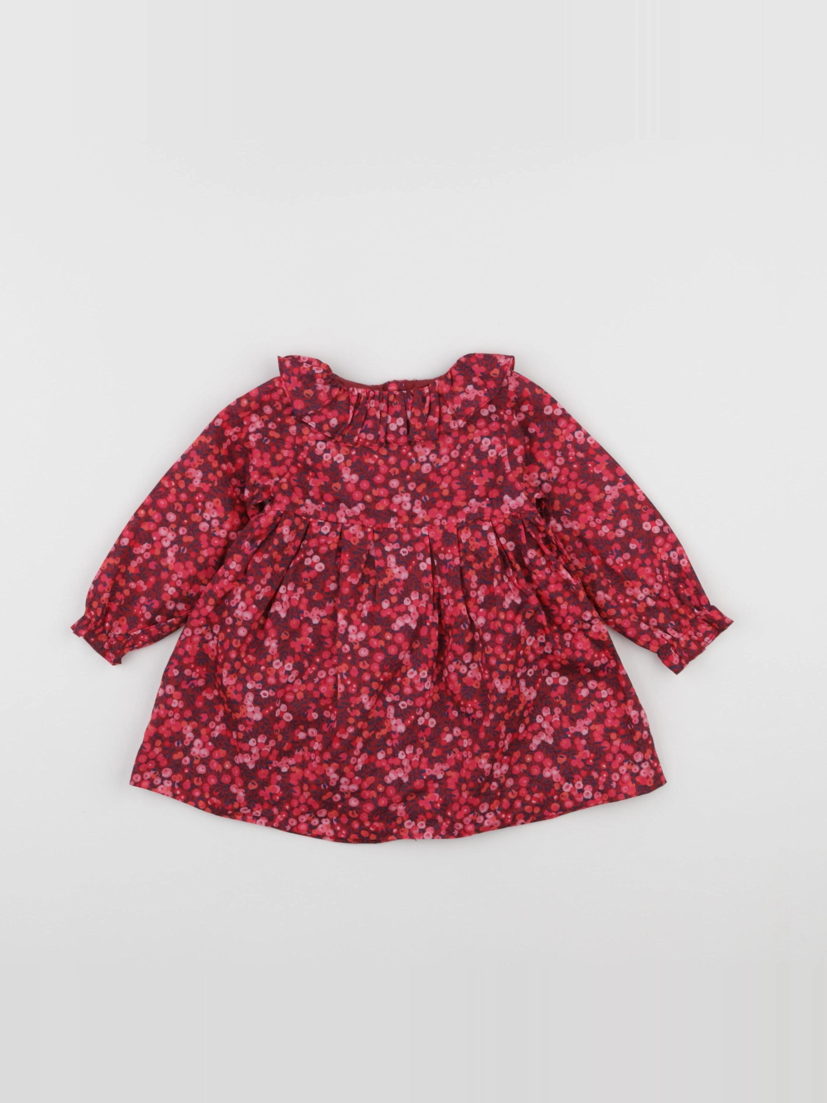 Jacadi - robe liberty rouge - 12 mois